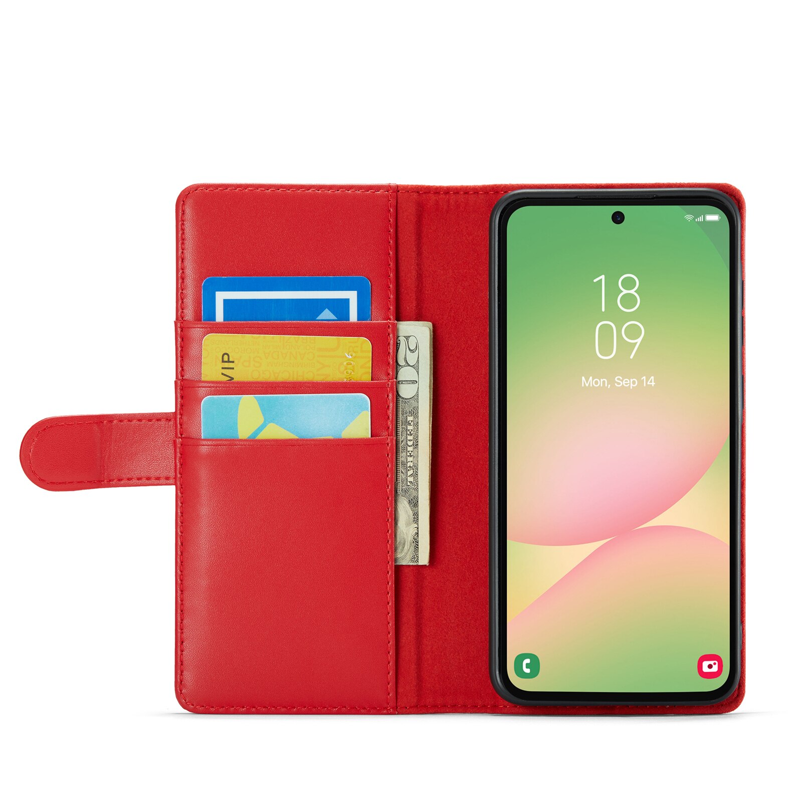 Äkta Läderfodral Samsung Galaxy A56 Röd