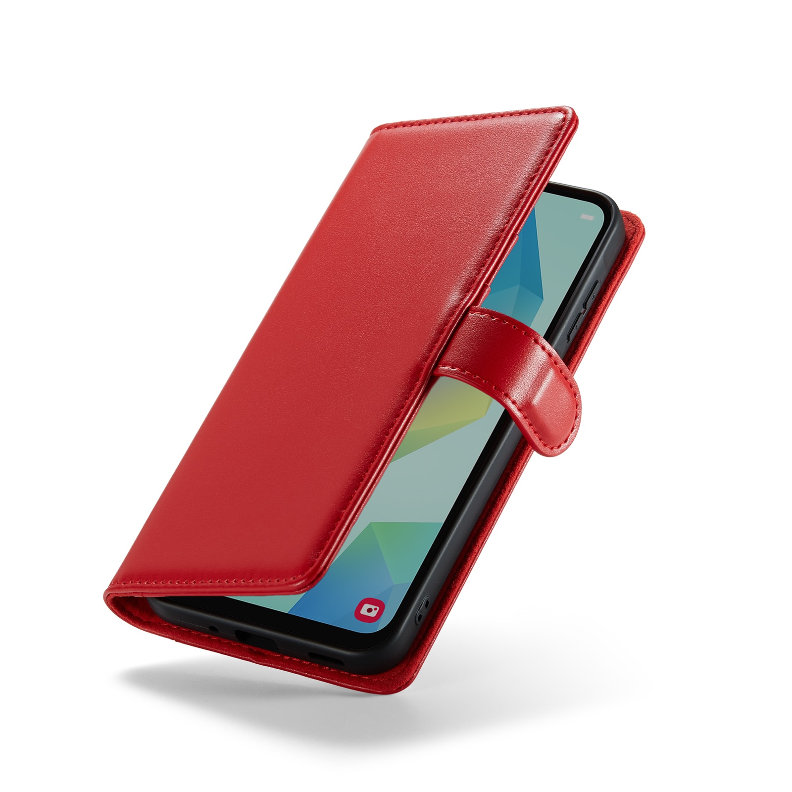 Äkta Läderfodral Samsung Galaxy A16 Röd