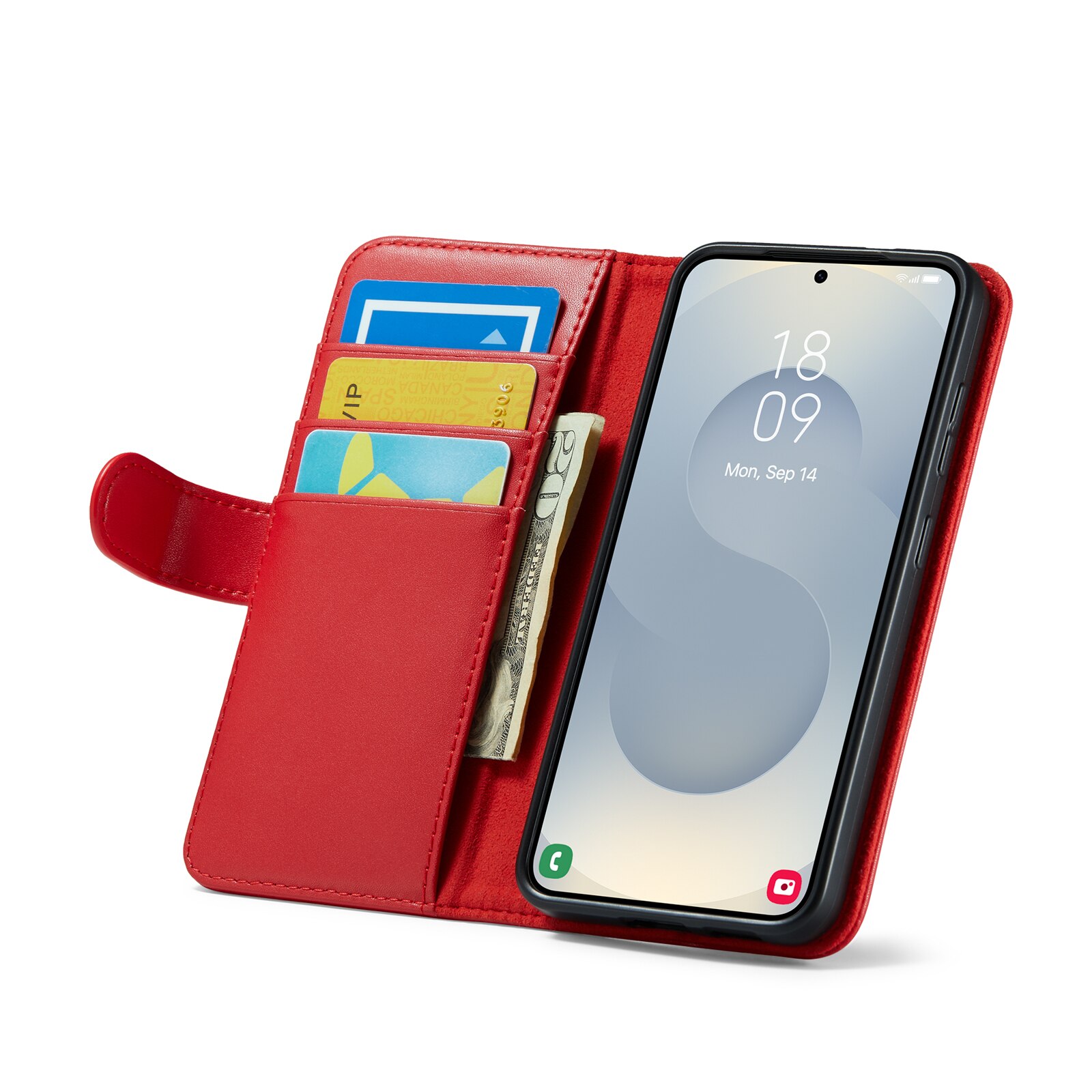 Äkta Läderfodral Samsung Galaxy S25 Röd
