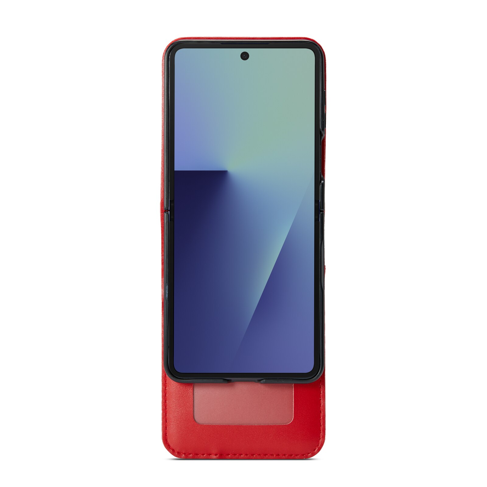Äkta Läderfodral Samsung Galaxy Z Flip 7 Röd