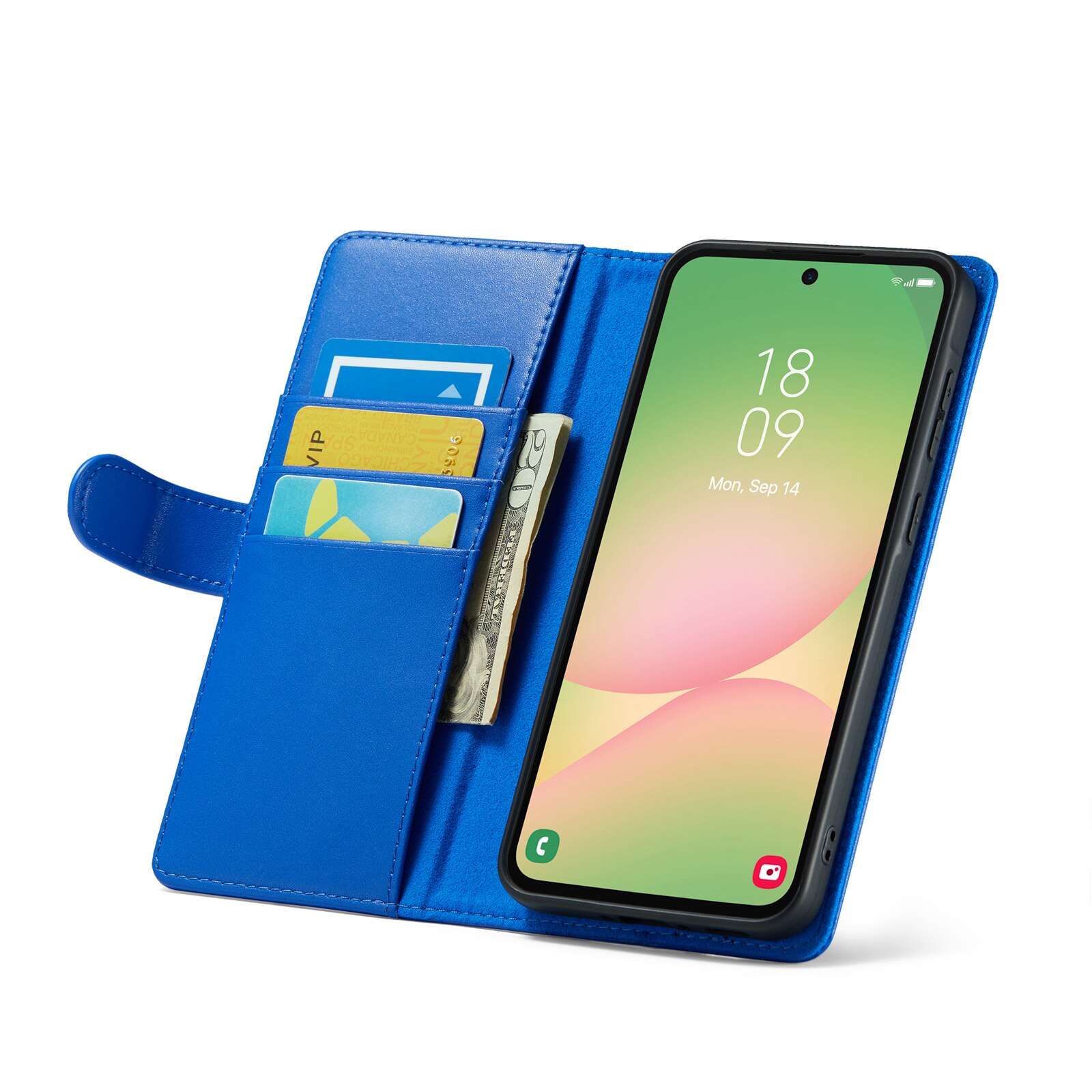 Äkta Läderfodral Samsung Galaxy A56 Blå