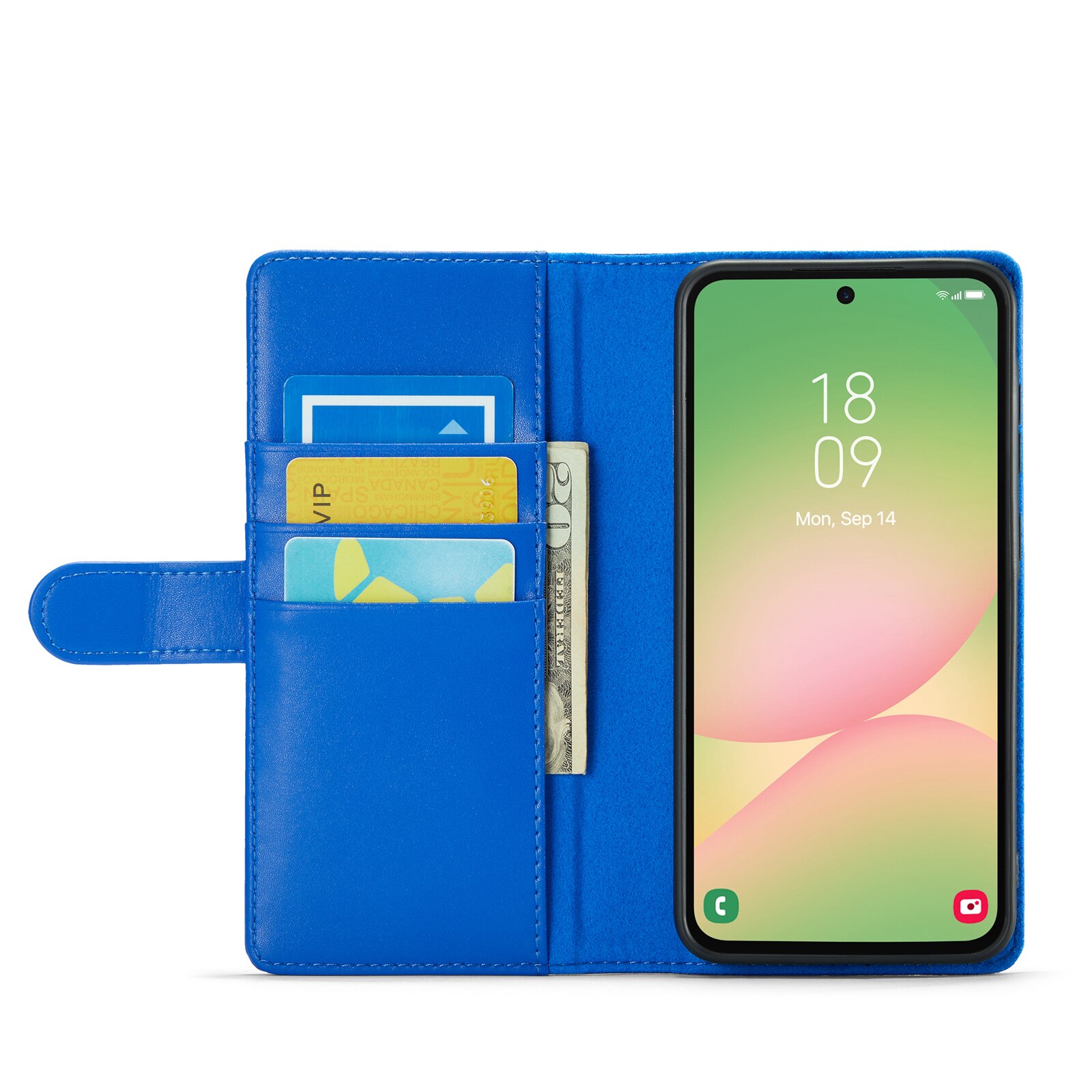 Äkta Läderfodral Samsung Galaxy A56 Blå