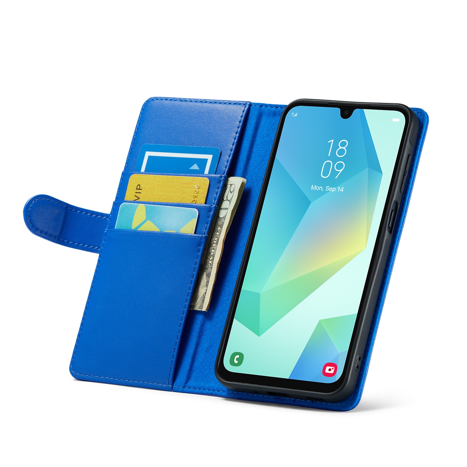 Äkta Läderfodral Samsung Galaxy A16 Blå