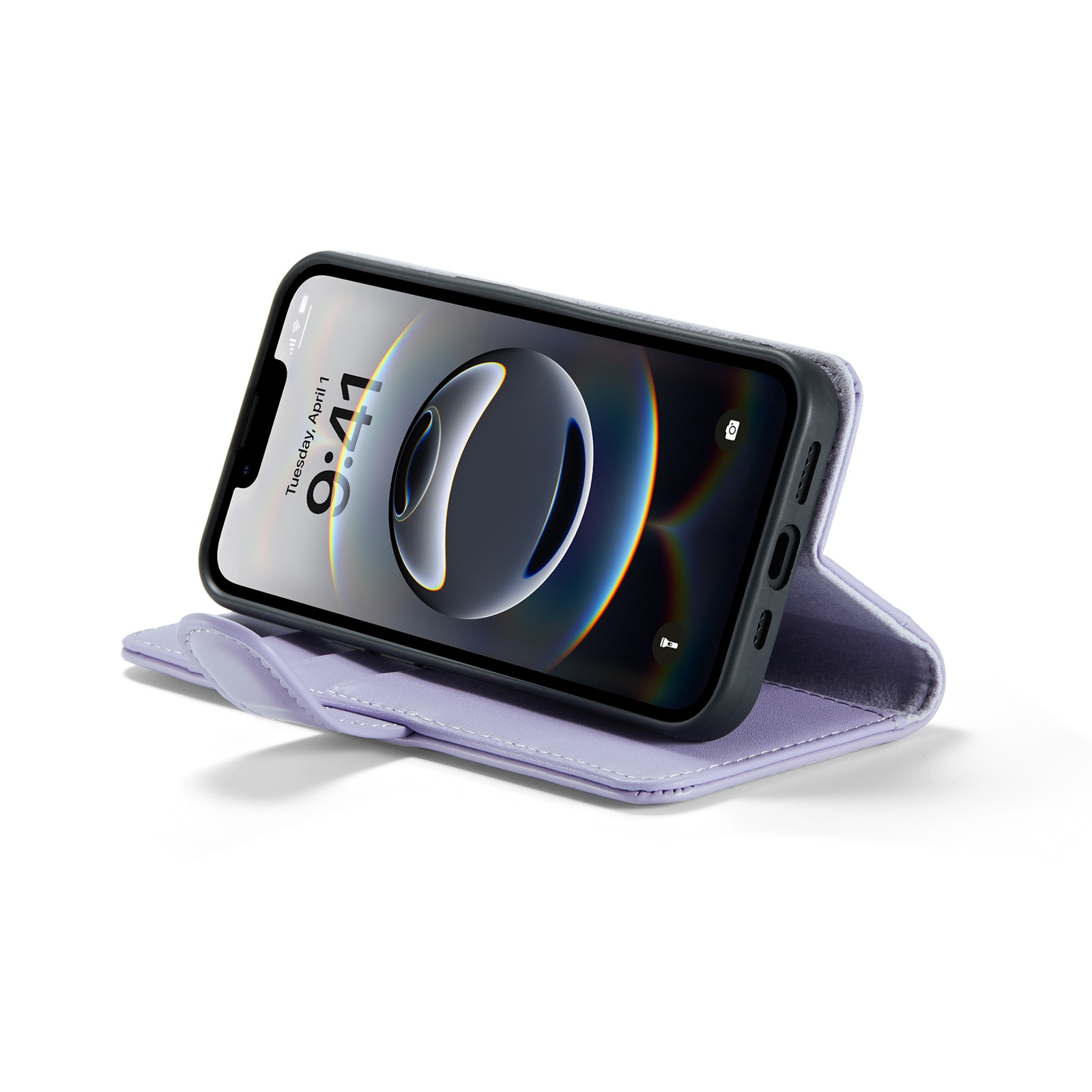 Äkta Läderfodral iPhone 16e Lila