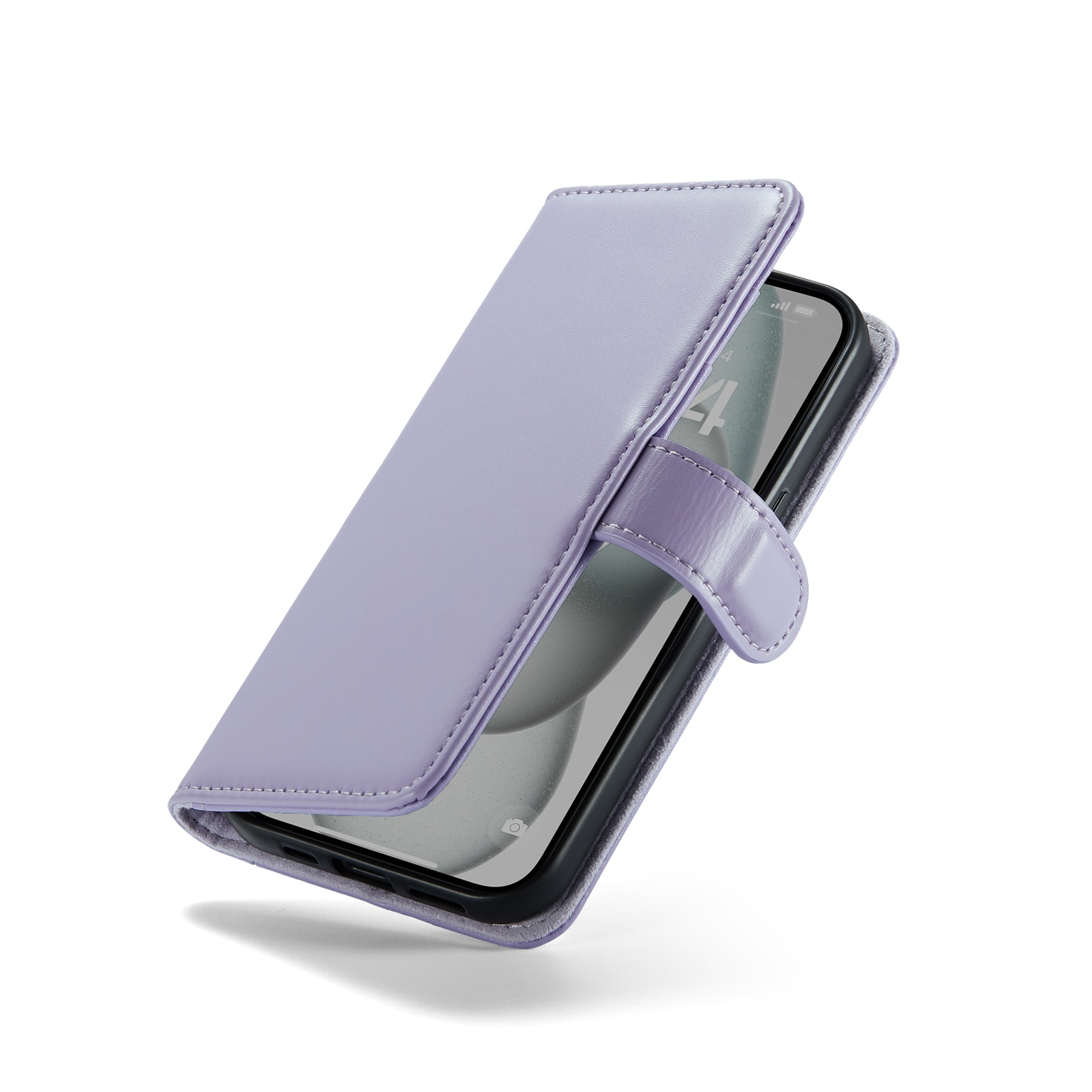 Äkta Läderfodral iPhone 13 Lila