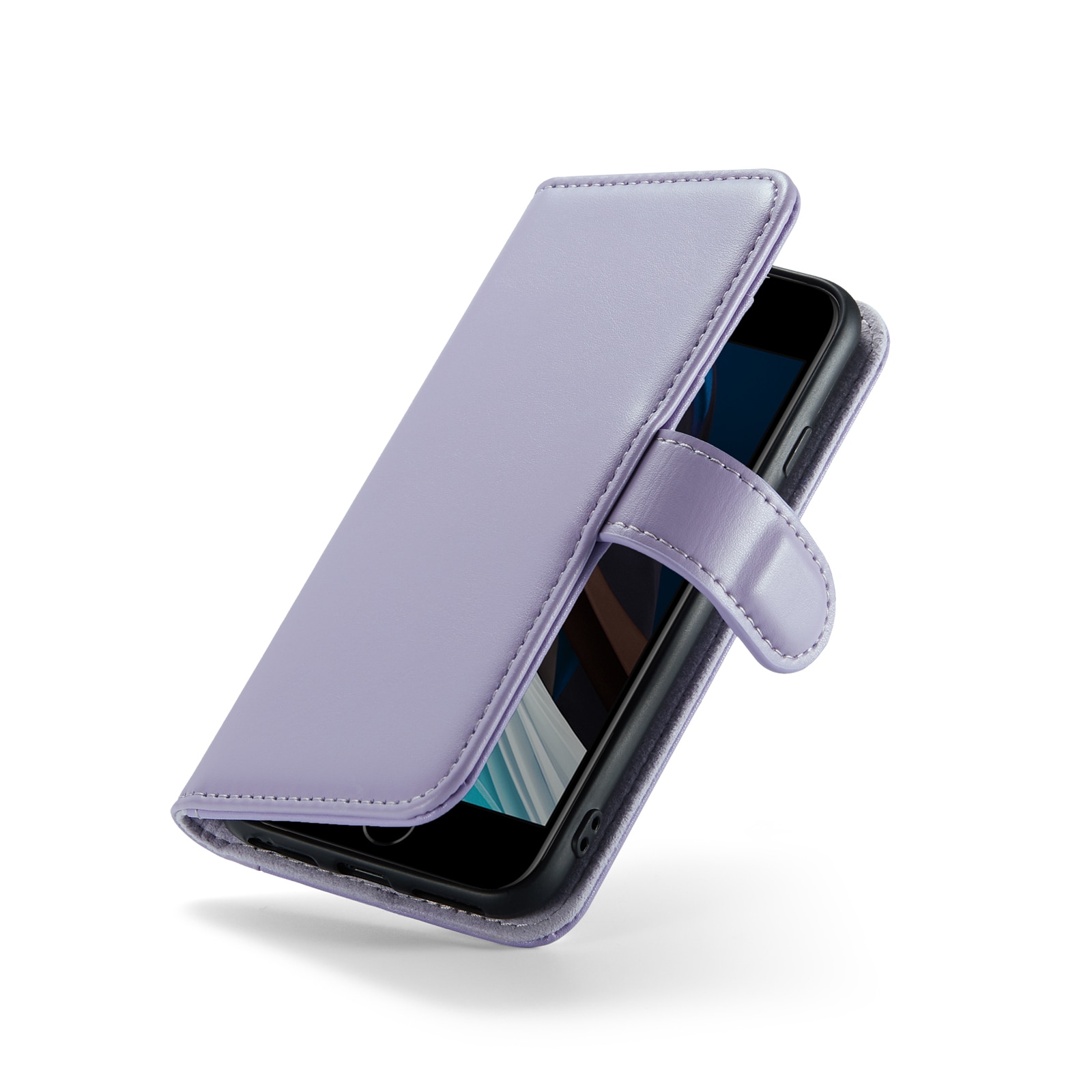 Äkta Läderfodral iPhone 7 Lila