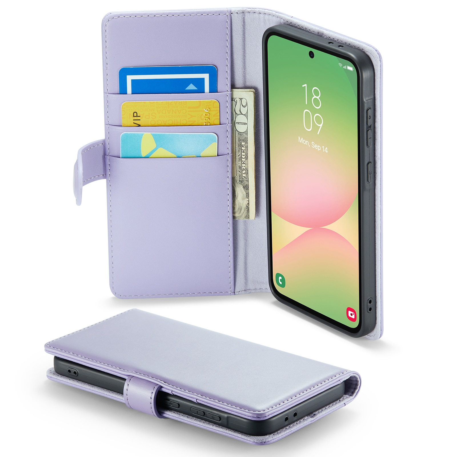 Äkta Läderfodral Samsung Galaxy A56 Lila
