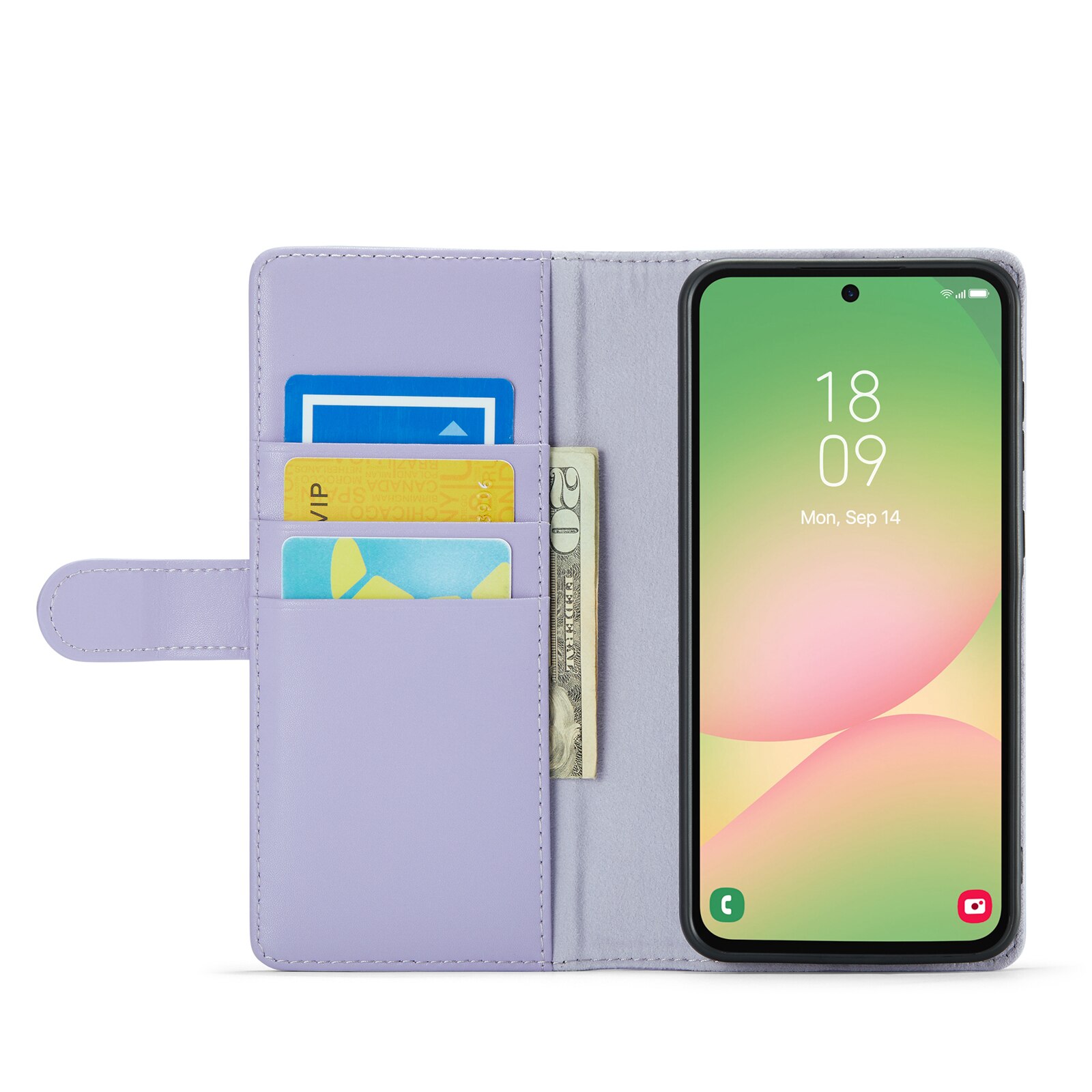 Äkta Läderfodral Samsung Galaxy A56 Lila