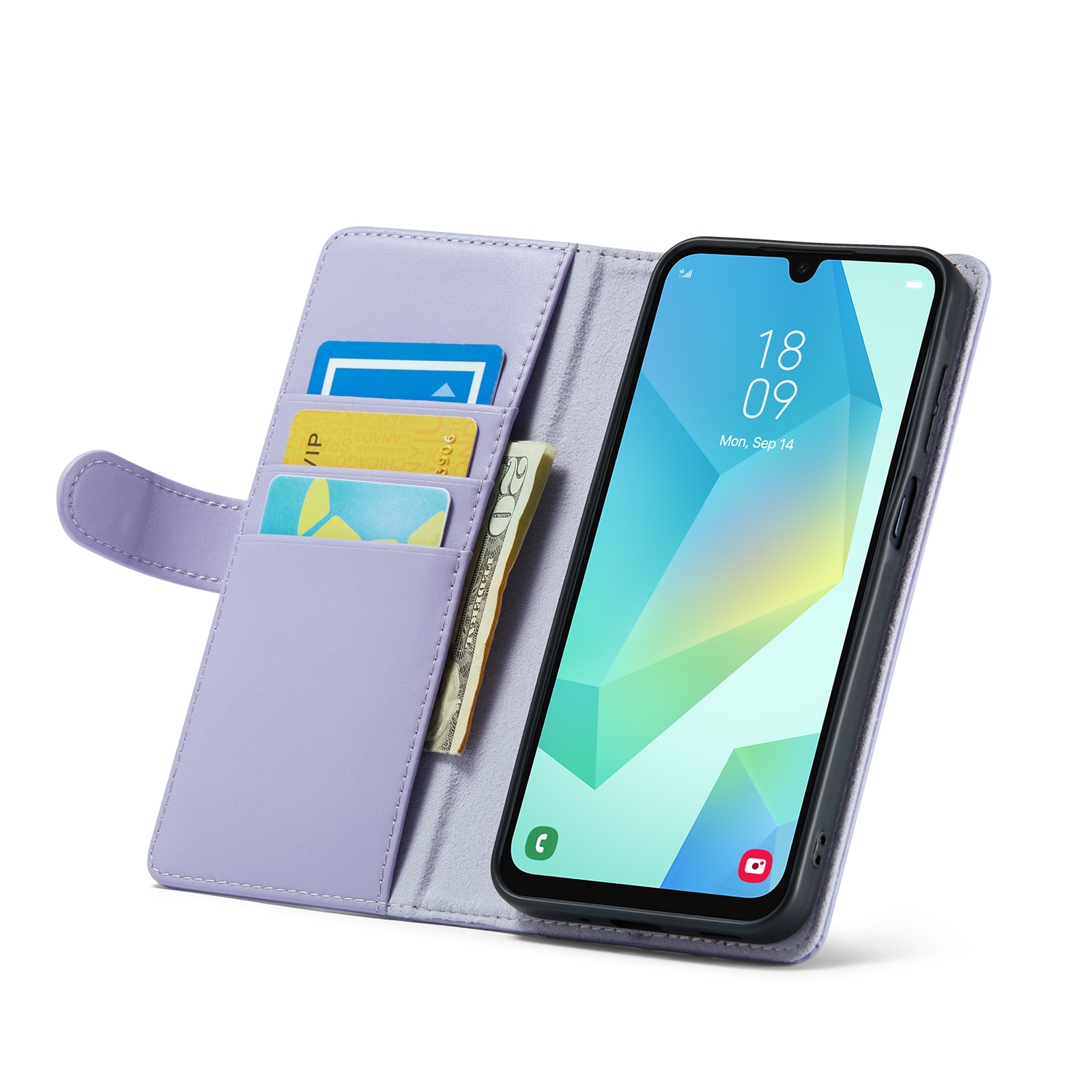 Äkta Läderfodral Samsung Galaxy A16 Lila