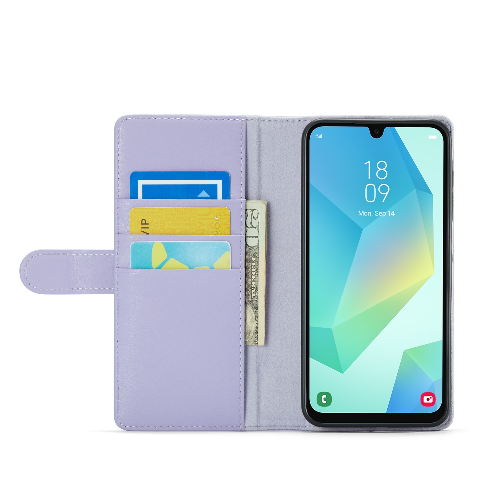 Äkta Läderfodral Samsung Galaxy A16 Lila