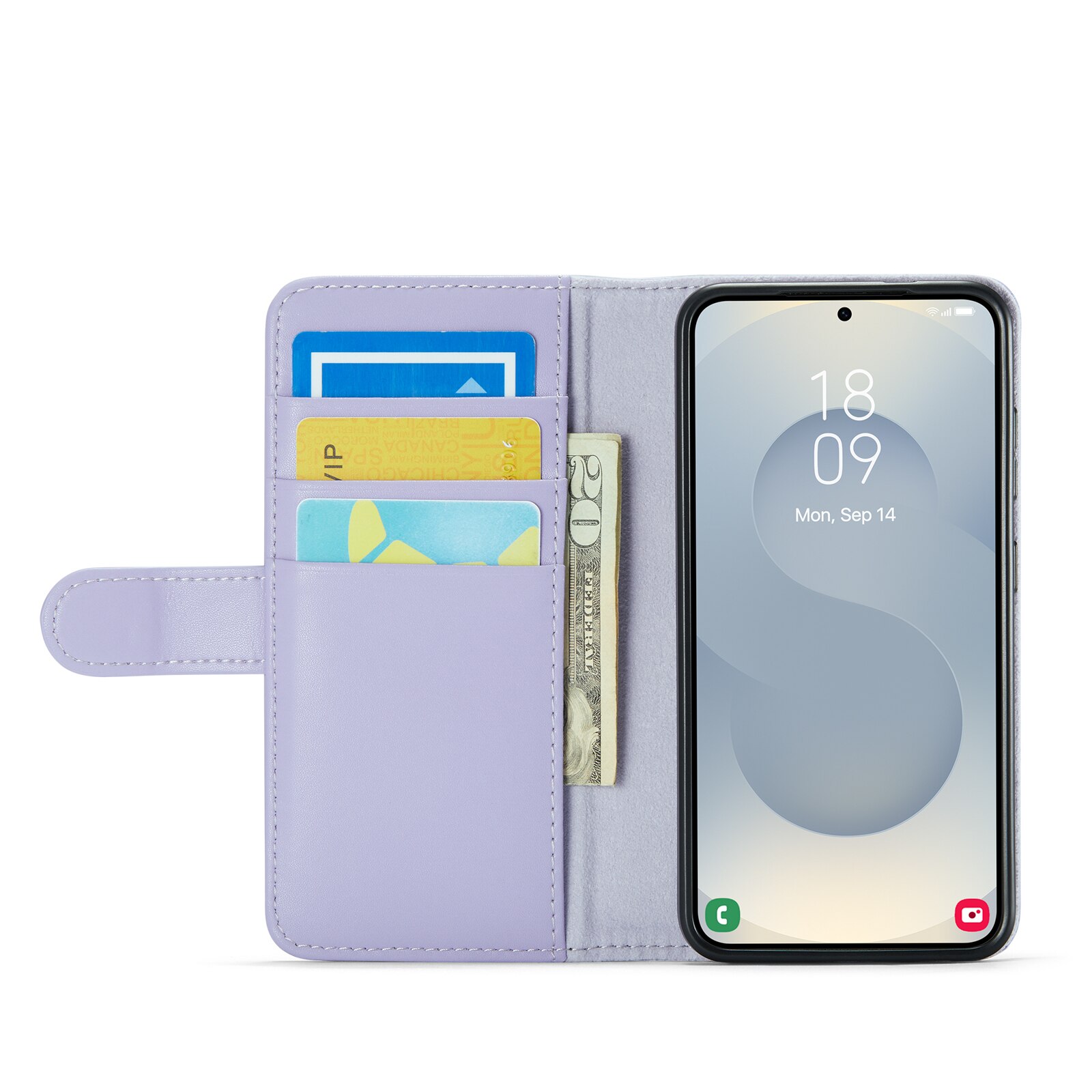 Äkta Läderfodral Samsung Galaxy A17 Lila