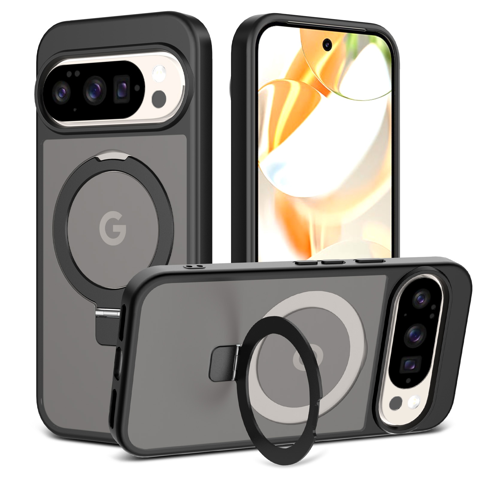 Hybridskal Magnetic Ring Google Pixel 9 Svart