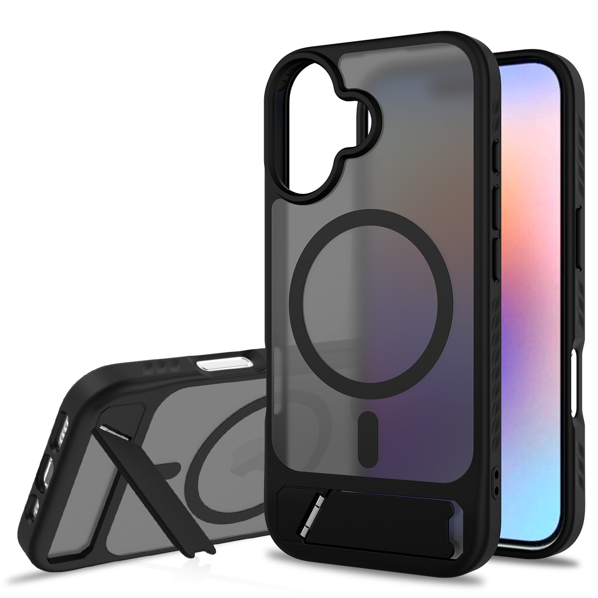 Magnetiskt Skal med Ställ iPhone 17 Svart
