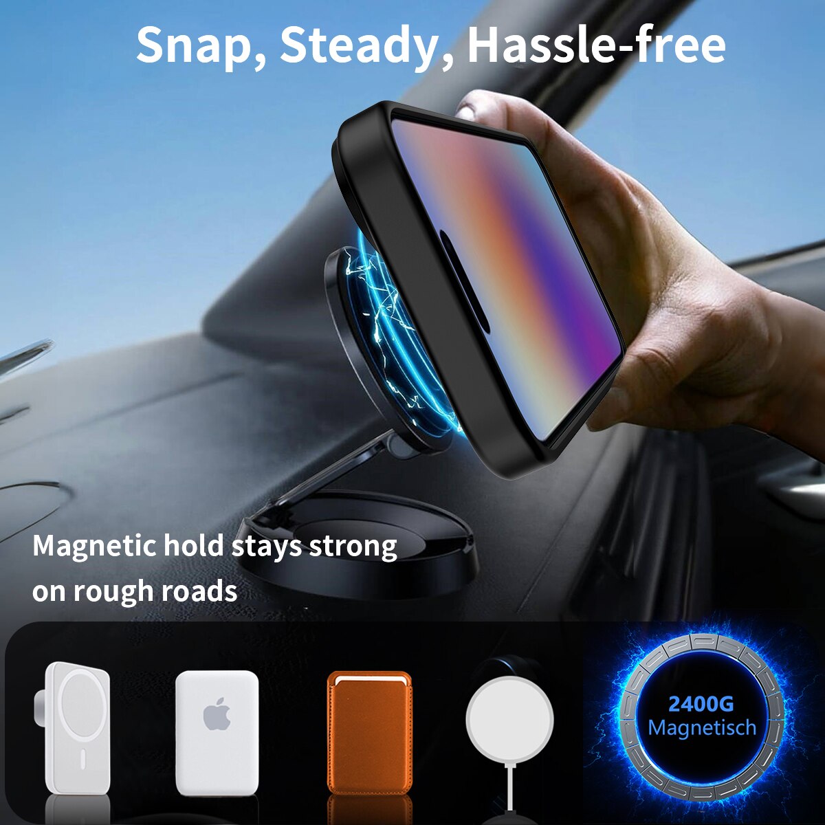 Magnetiskt Skal med Ställ iPhone 17 Svart