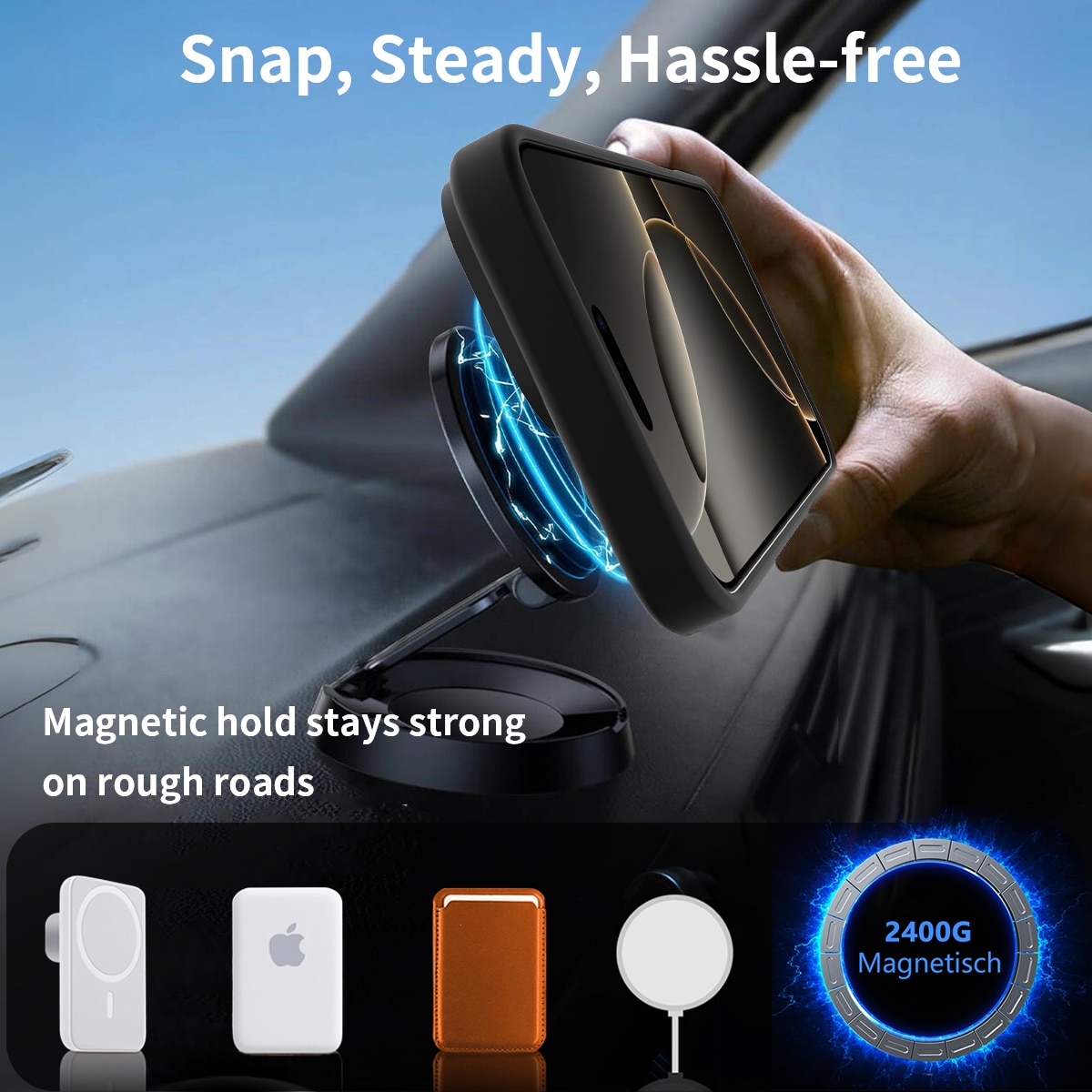 Magnetiskt Skal med Ställ iPhone 17 Svart