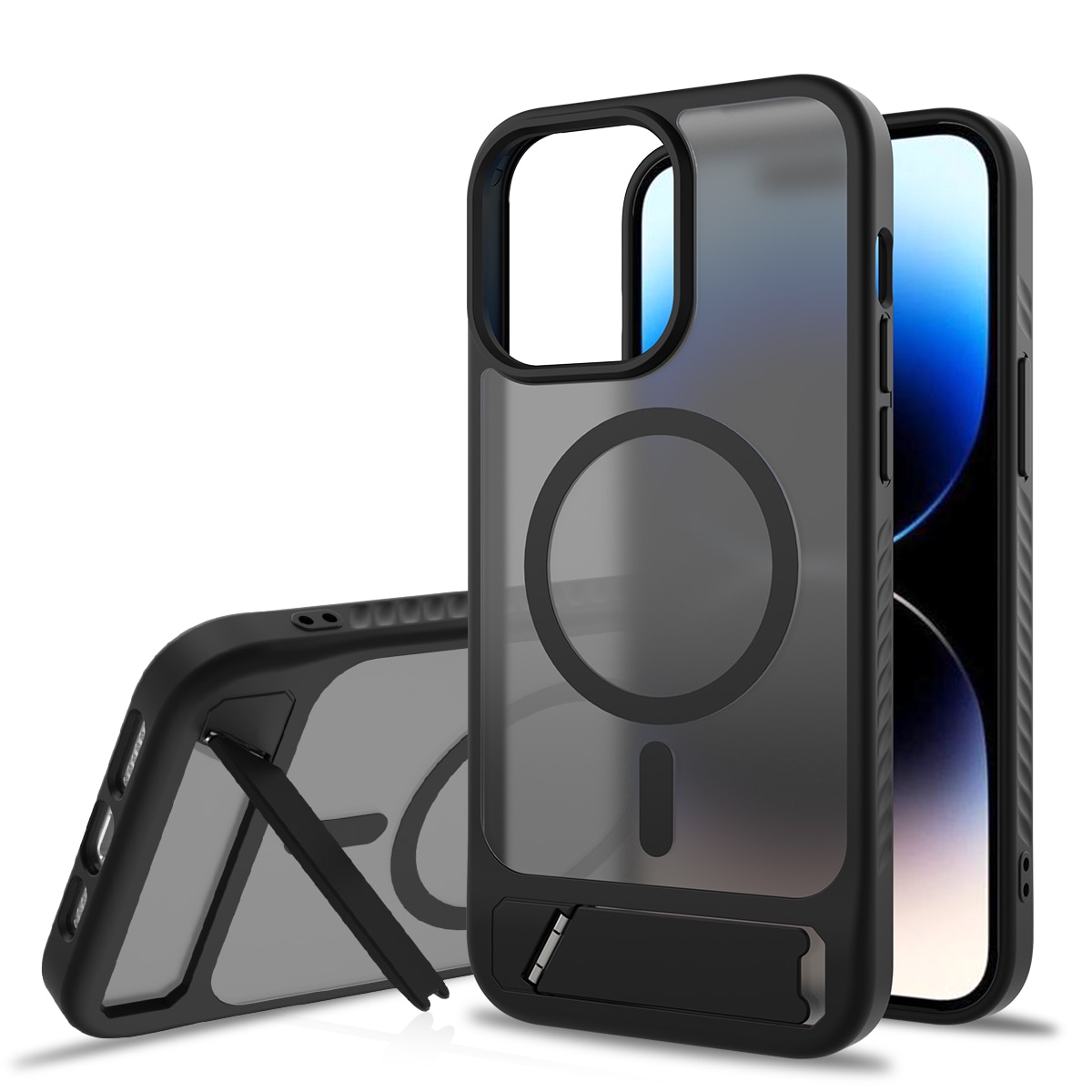 Magnetiskt Skal med Ställ iPhone 14 Pro Max Svart