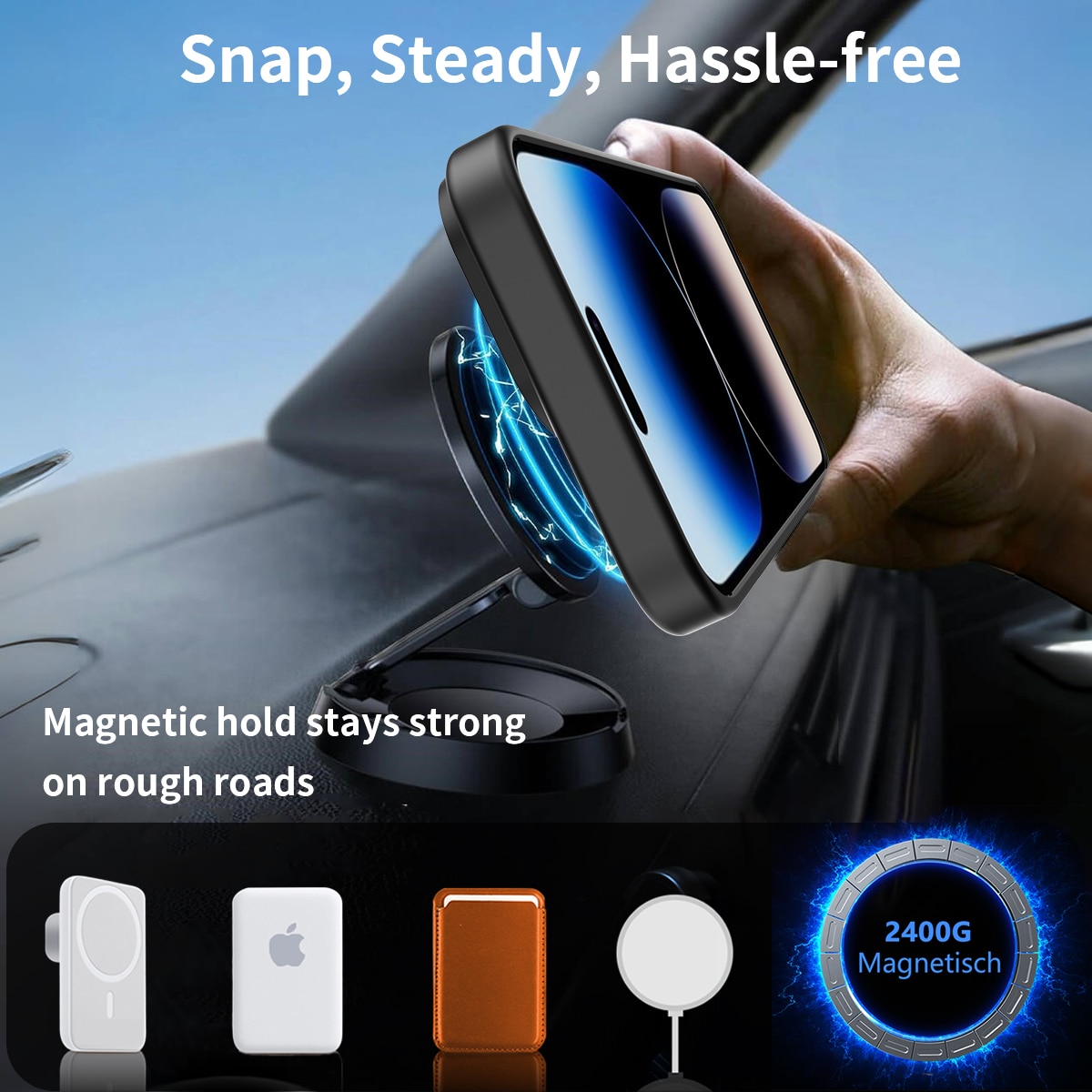Magnetiskt Skal med Ställ iPhone 14 Pro Max Svart