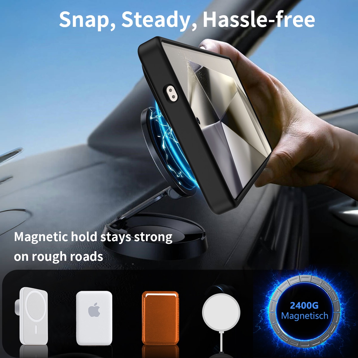 Magnetiskt Skal med Ställ Samsung Galaxy S25 Ultra Svart