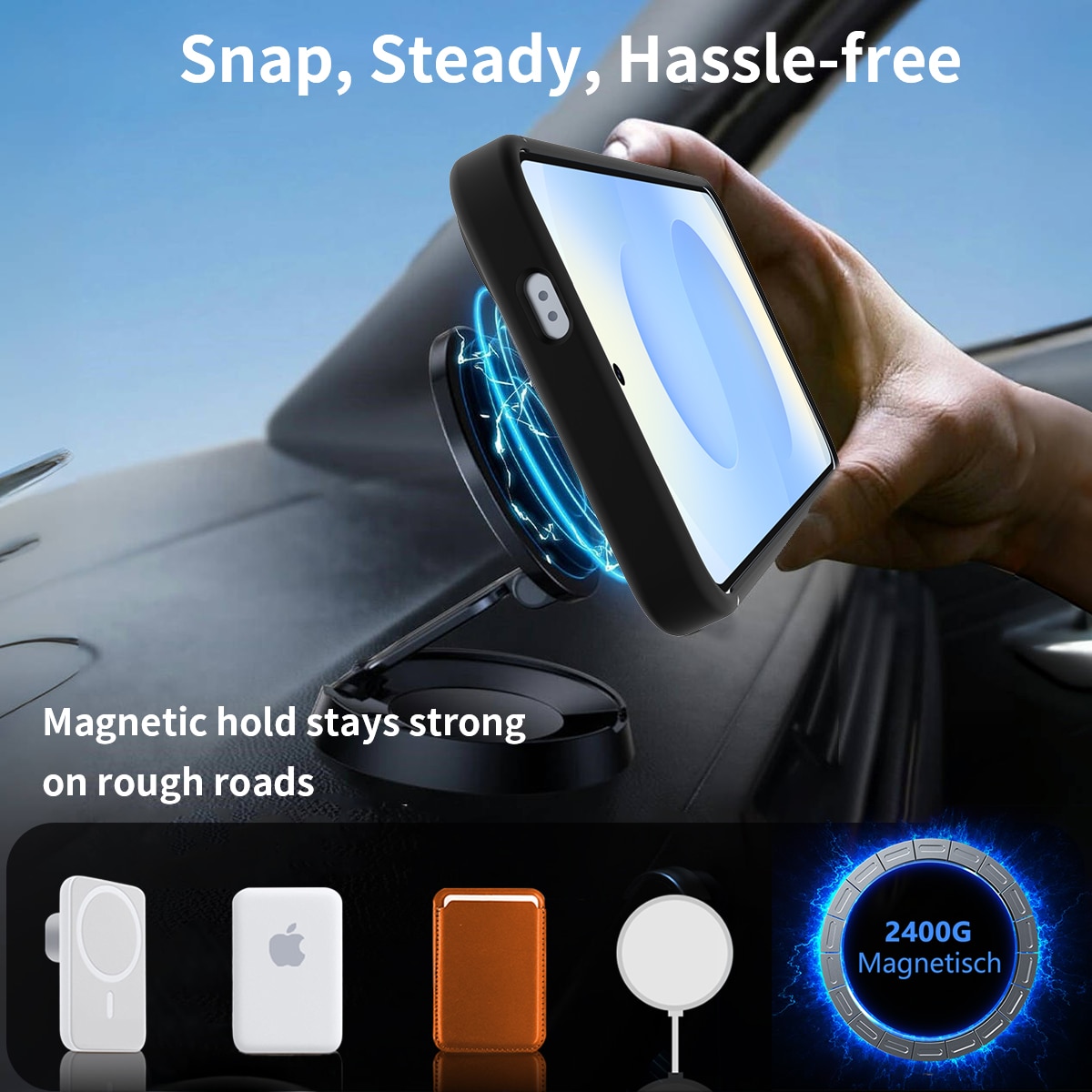 Magnetiskt Skal med Ställ Samsung Galaxy S24 Svart