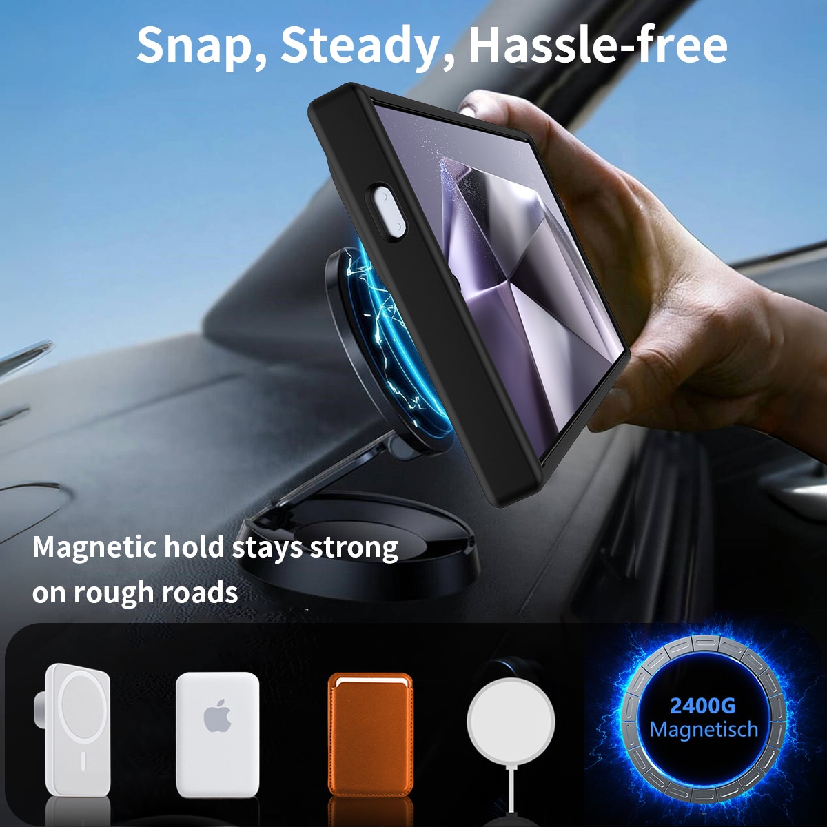 Magnetiskt Skal med Ställ Samsung Galaxy S24 Ultra Svart