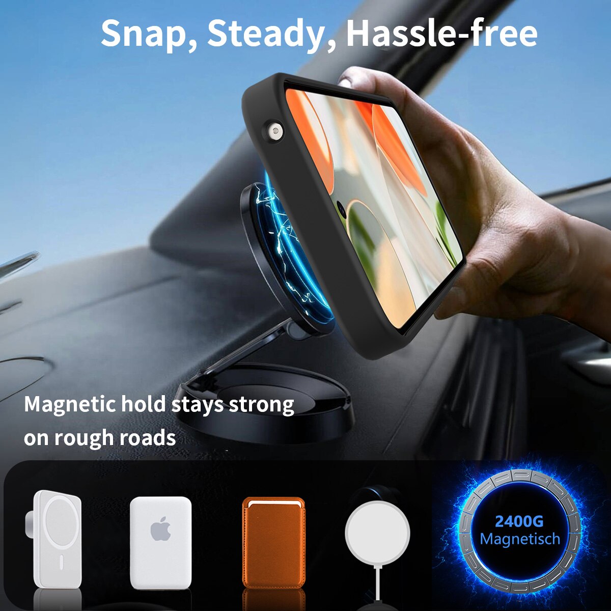Magnetiskt Skal med Ställ Google Pixel 9 Pro Svart