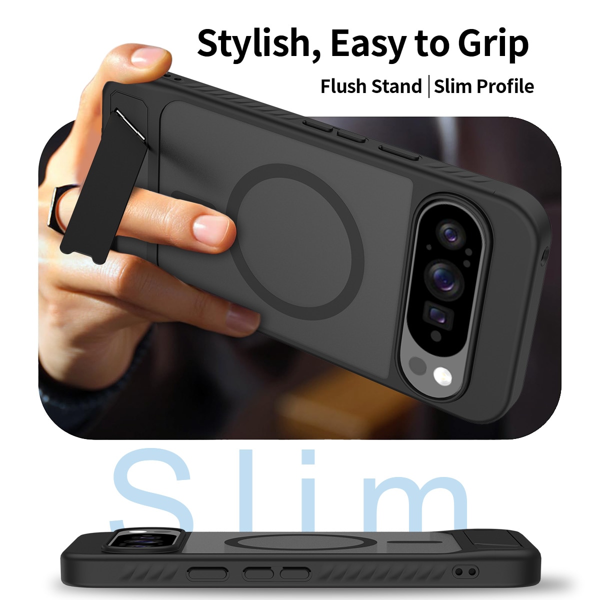 Magnetiskt Skal med Ställ Google Pixel 10 Pro XL Svart