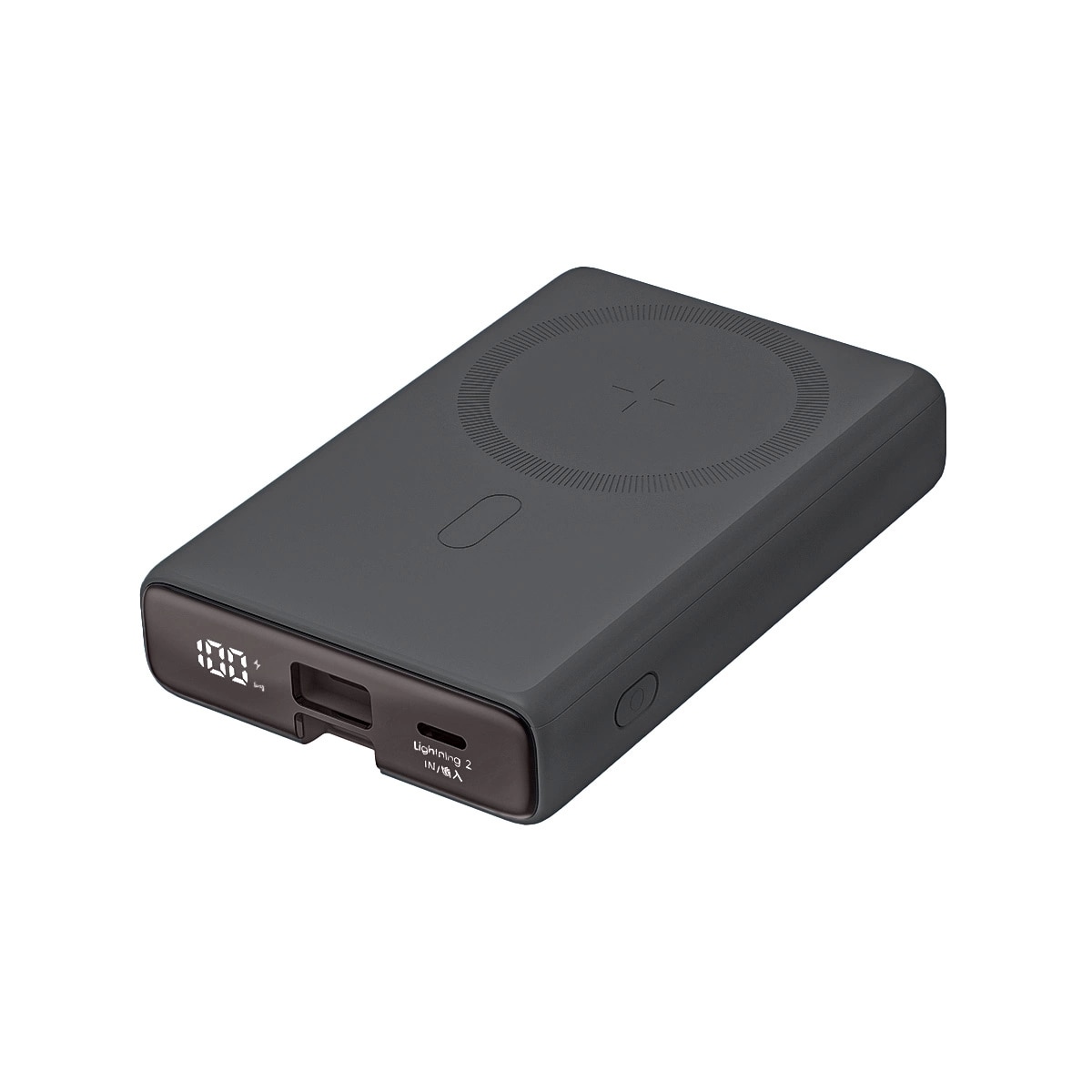 Powerbank MagSafe 10000 mAh USB-C + Lightning svart