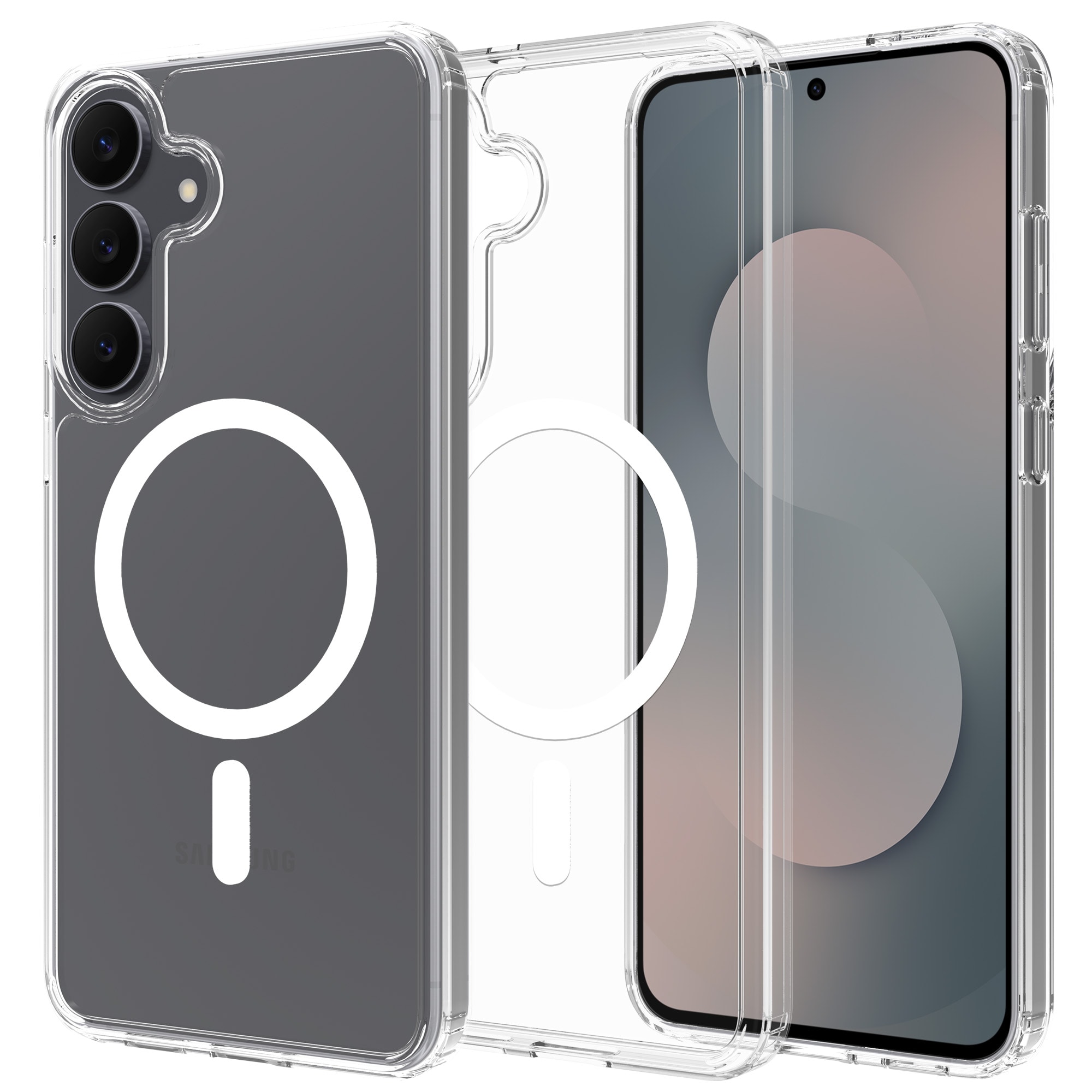 Hybridskal MagSafe Samsung Galaxy S25 FE Genomskinlig