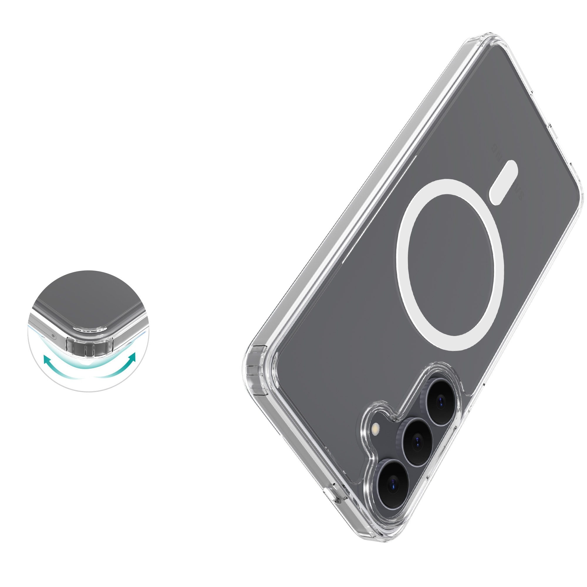 Hybridskal MagSafe Samsung Galaxy S25 FE Genomskinlig