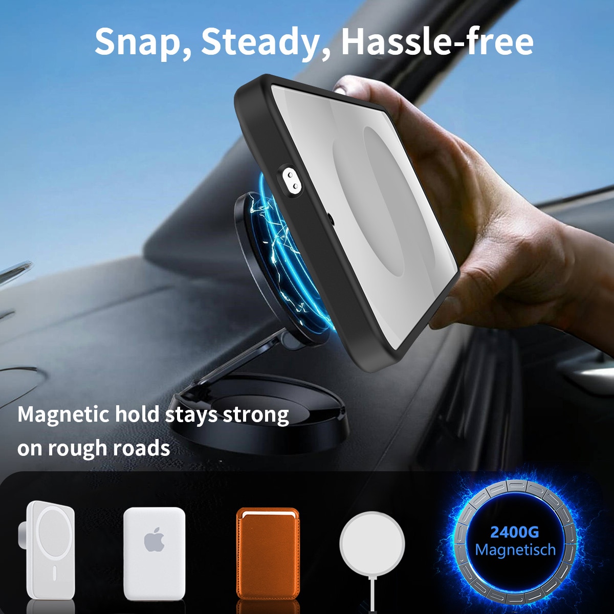 Magnetiskt Skal med Ställ Samsung Galaxy S25 FE Svart