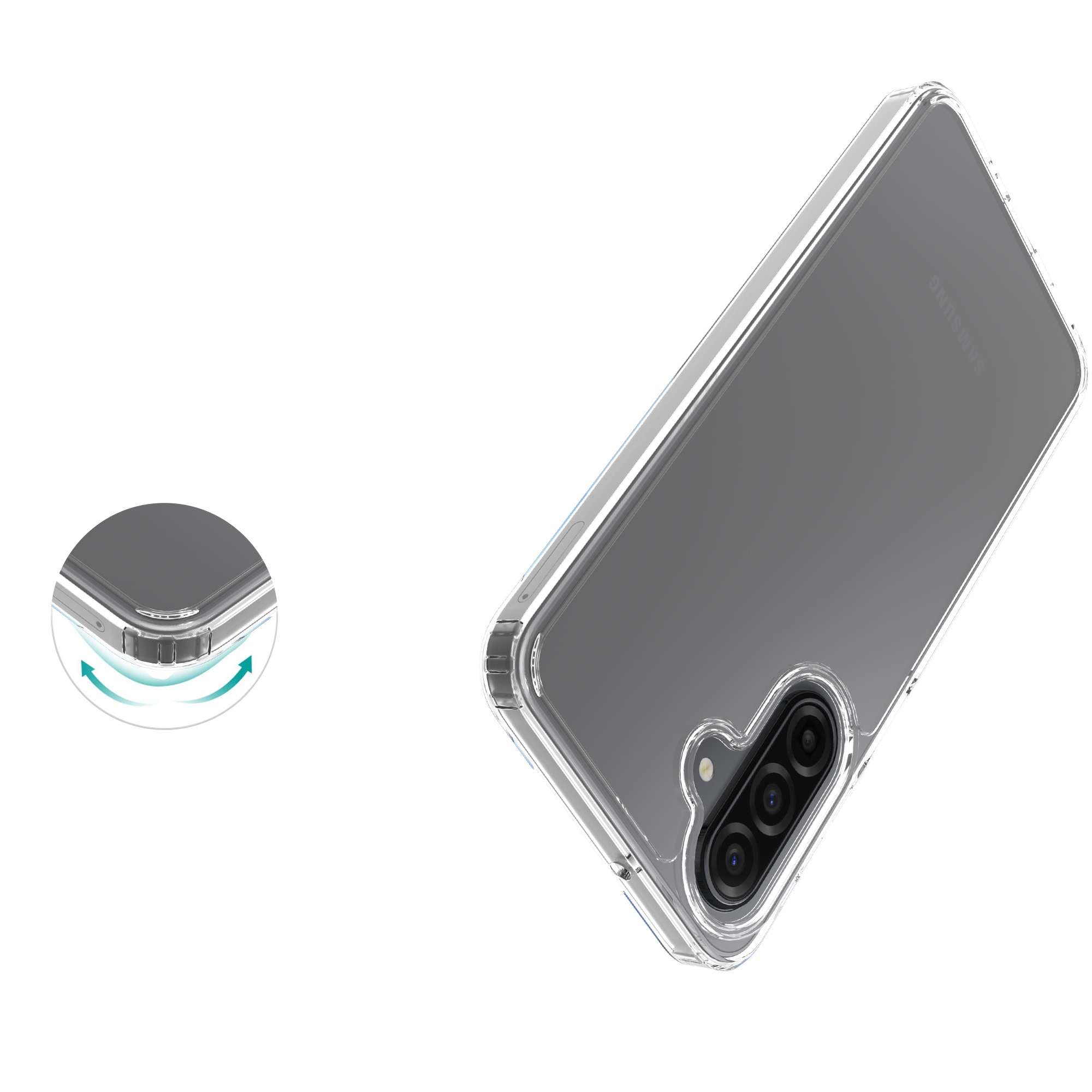Hybridskal Samsung Galaxy A17 Genomskinlig