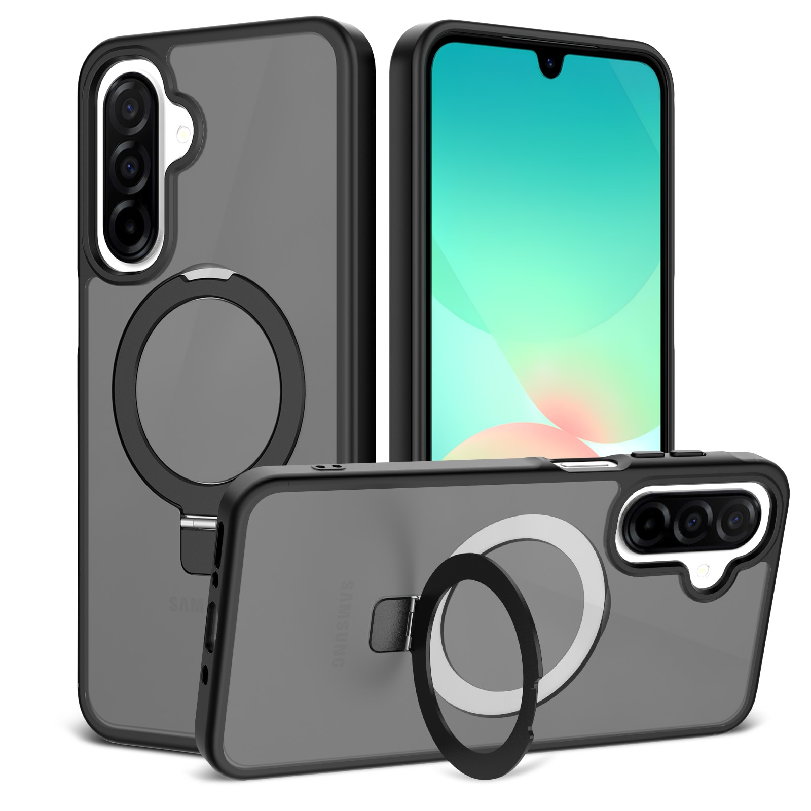 Hybridskal Magnetic Ring Samsung Galaxy A17 Svart