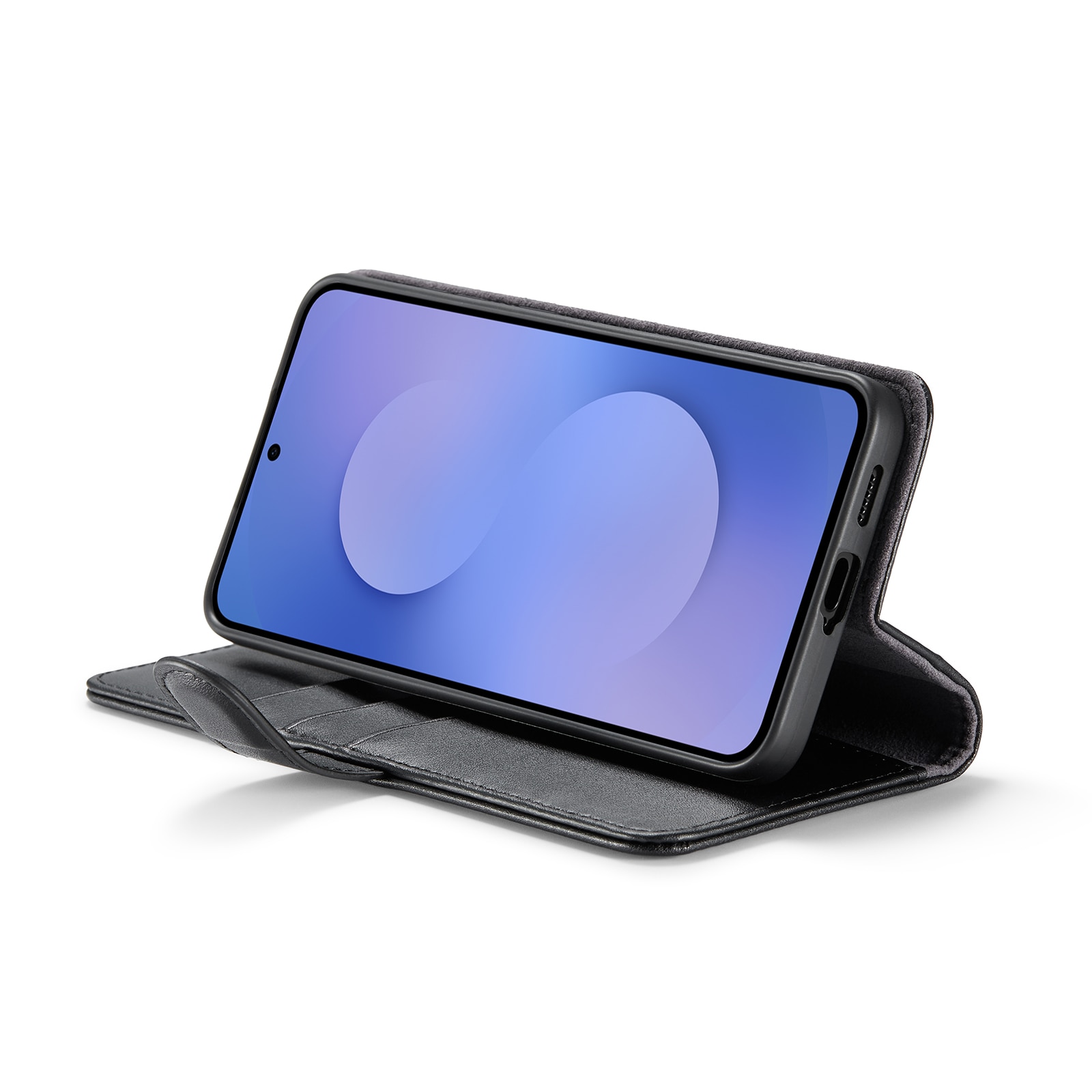 Äkta Läderfodral Samsung Galaxy S25 FE Svart
