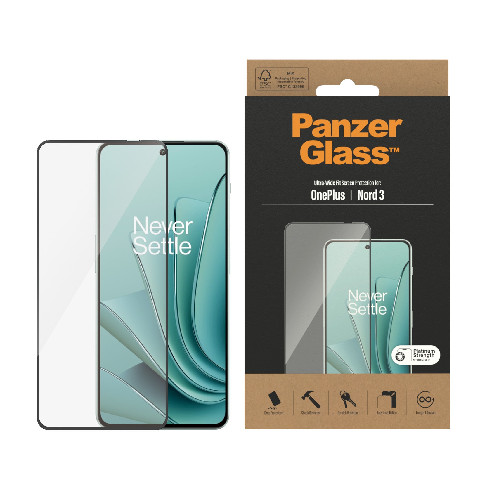 OnePlus Nord 3 Screen Protector Ultra Wide Fit