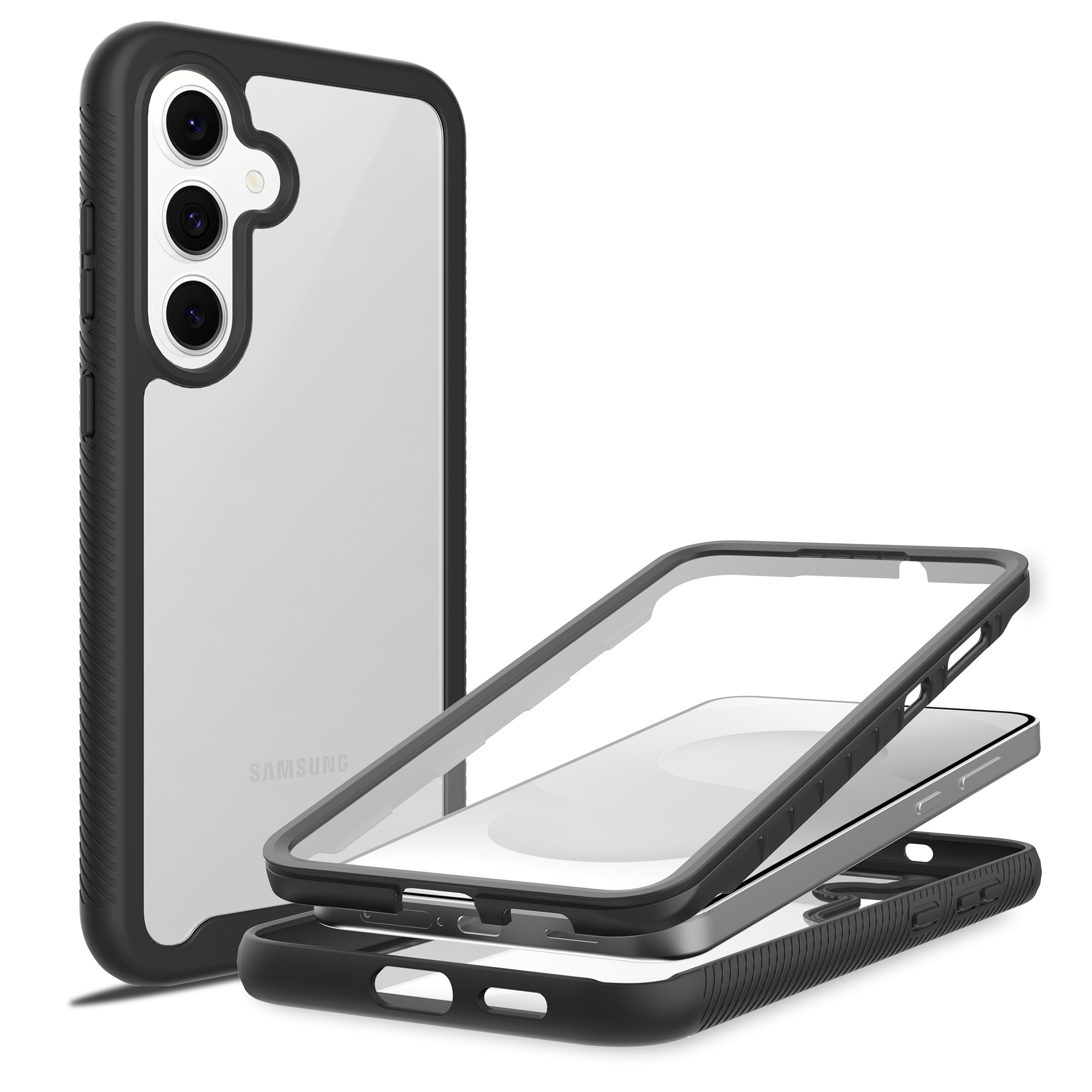 Full Protection Case Samsung Galaxy S25 FE Svart/transparent