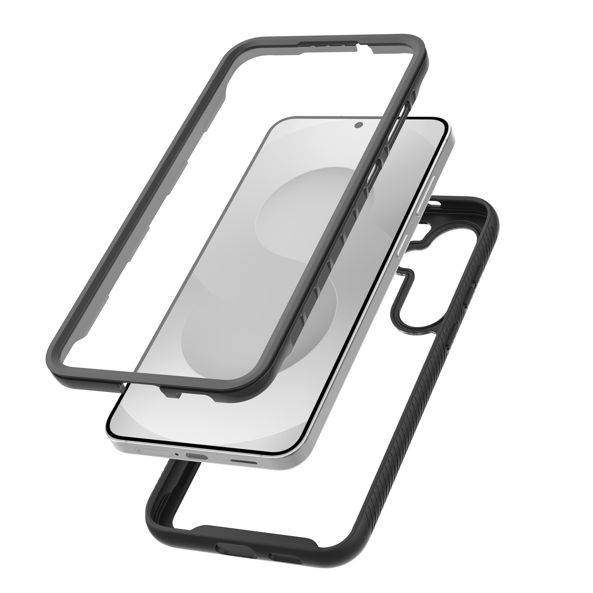 Full Protection Case Samsung Galaxy S25 FE Svart/transparent