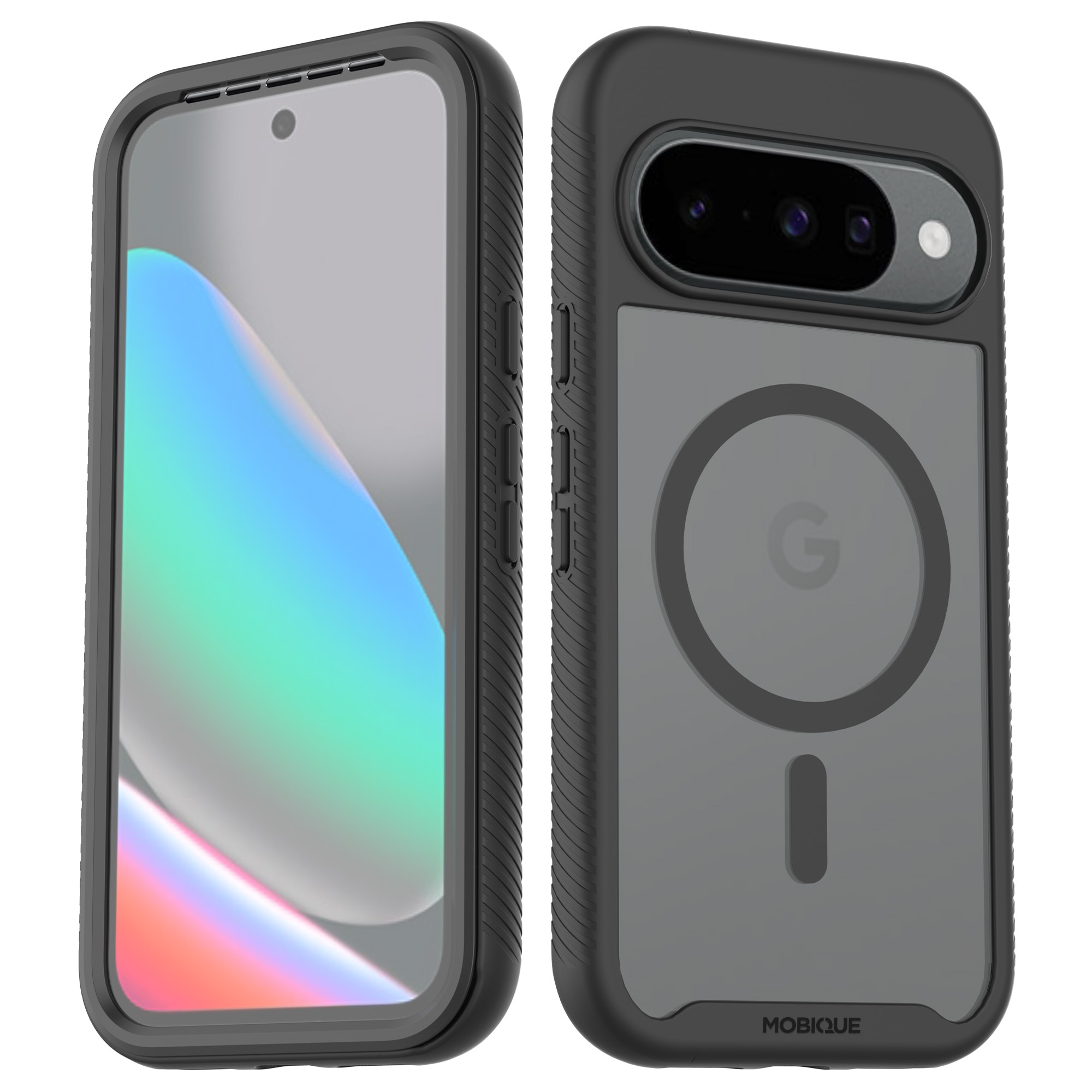 Full Protection Magnetic Case Google Pixel 10 Svart/transparent