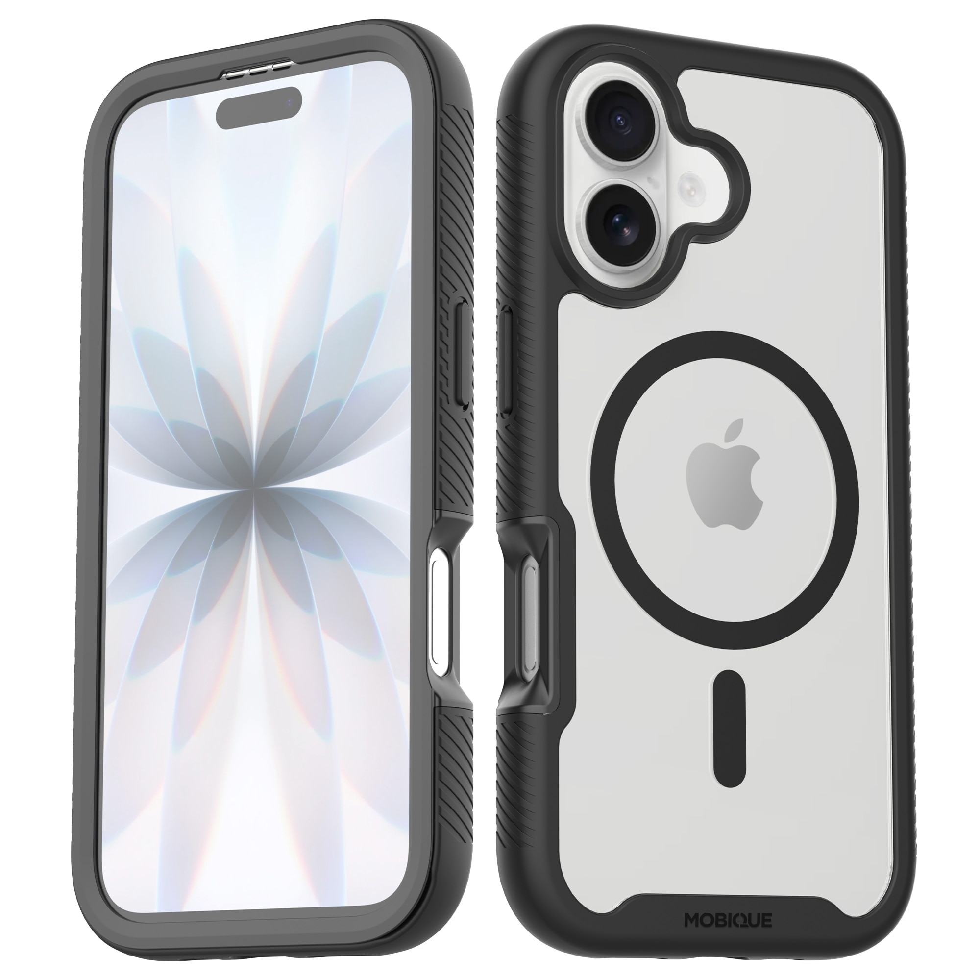 Full Protection Magnetic Case iPhone 17 Svart/transparent