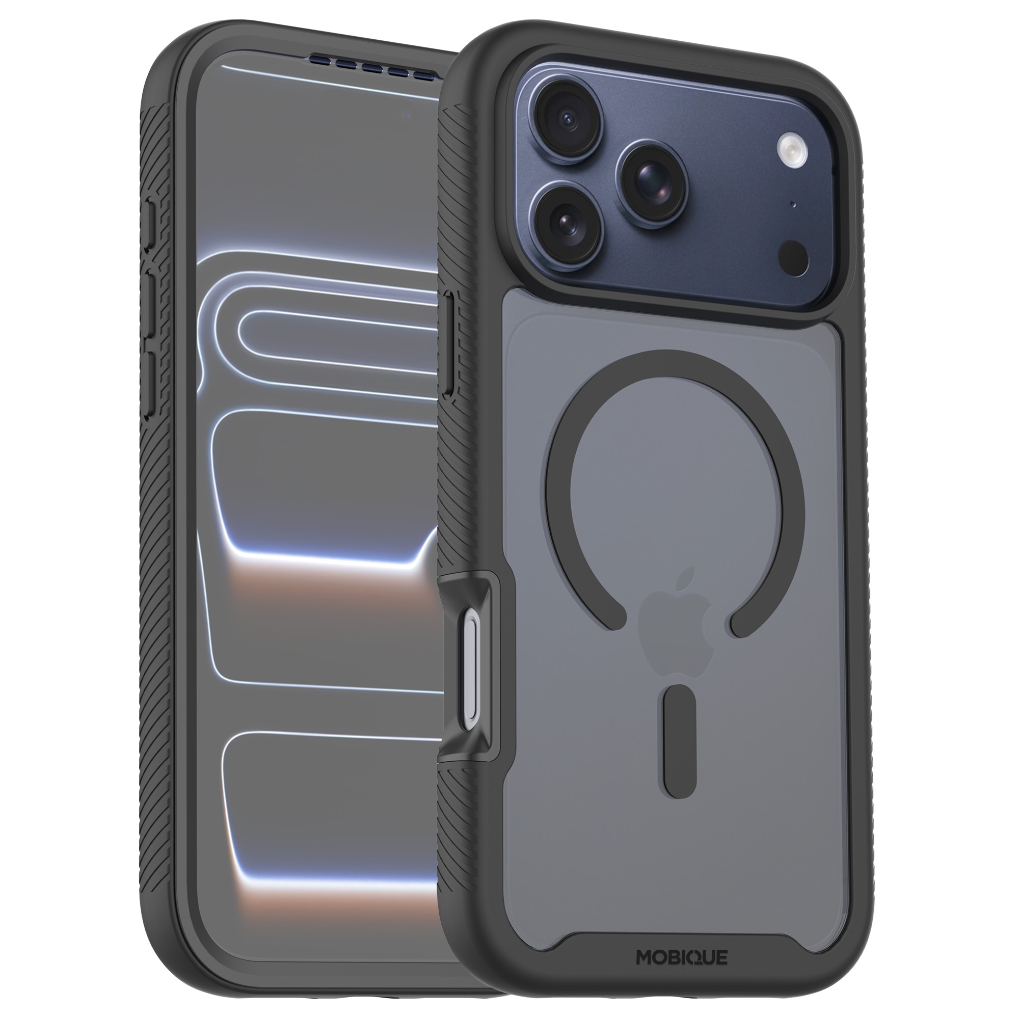 Full Protection Magnetic Case iPhone 17 Pro Svart/transparent