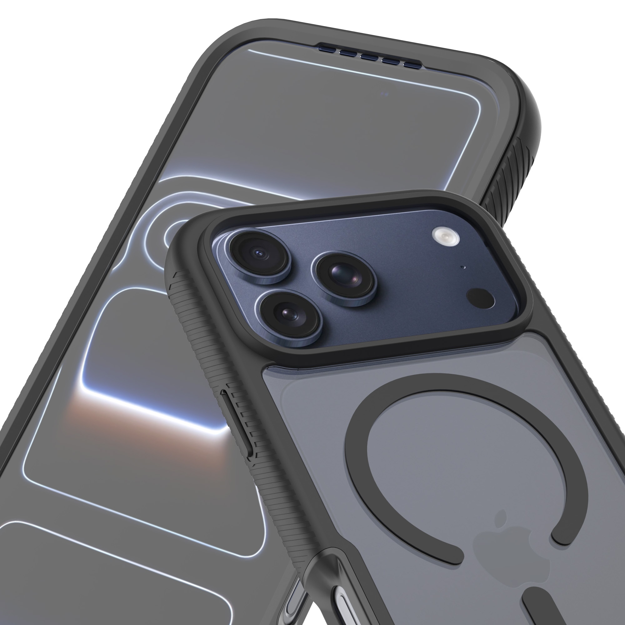 Full Protection Magnetic Case iPhone 17 Pro Svart/transparent