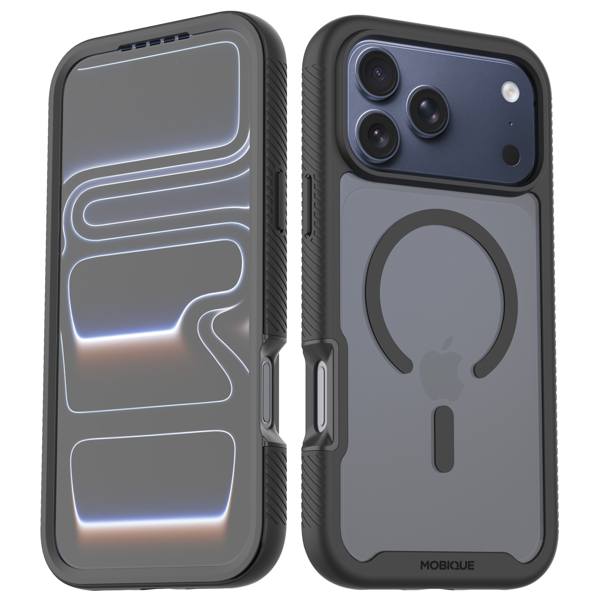 Full Protection Magnetic Case iPhone 17 Pro Svart/transparent