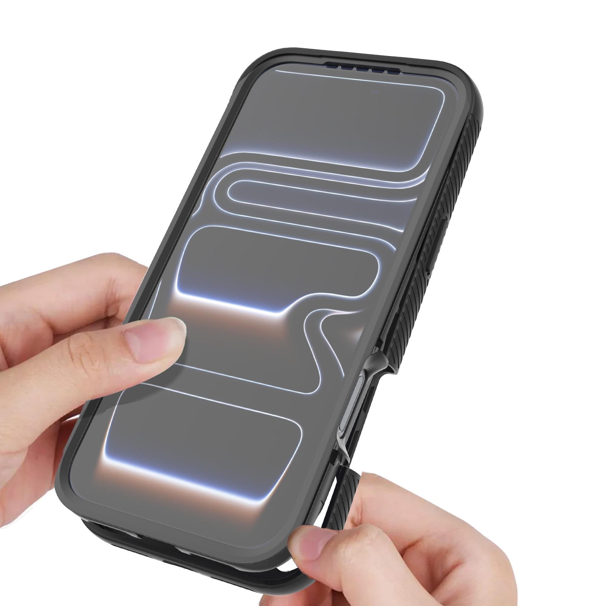 Full Protection Magnetic Case iPhone 17 Pro Svart/transparent