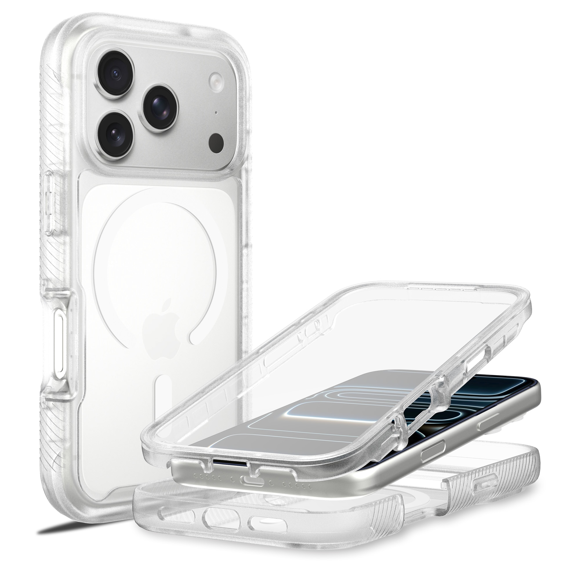 Full Protection Magnetic Case iPhone 17 Pro Genomskinlig