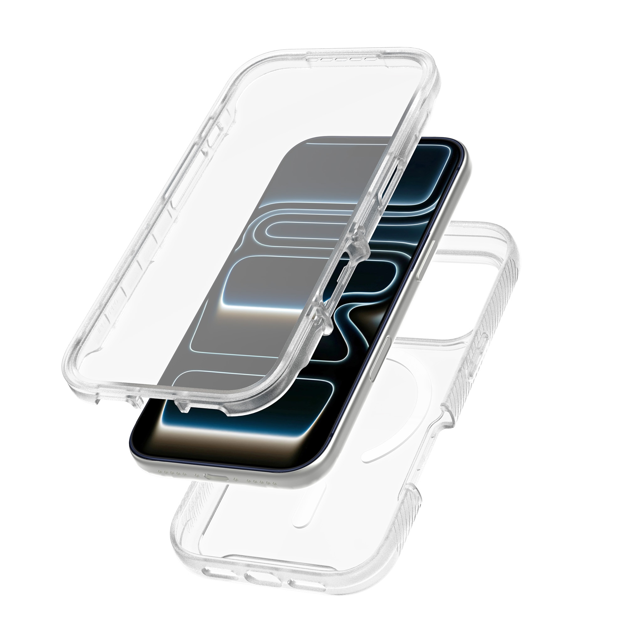 Full Protection Magnetic Case iPhone 17 Pro Genomskinlig