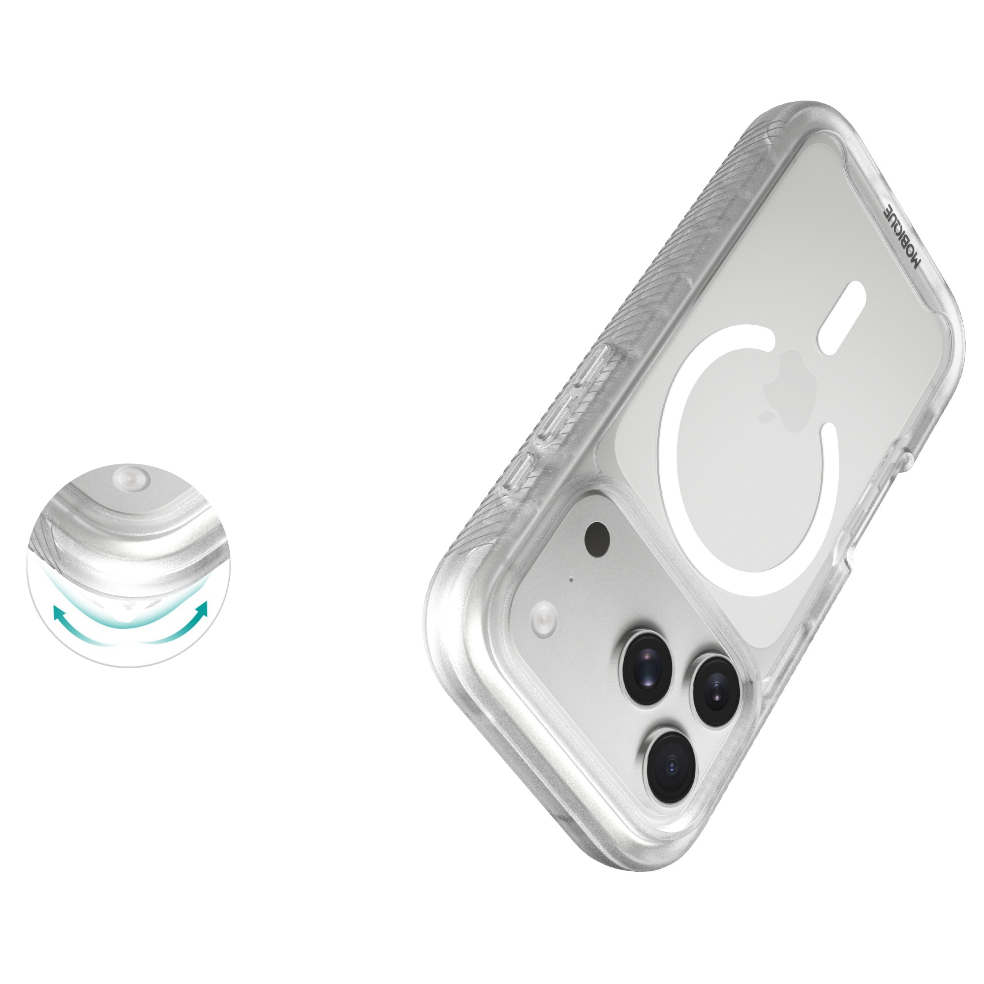 Full Protection Magnetic Case iPhone 17 Pro Genomskinlig