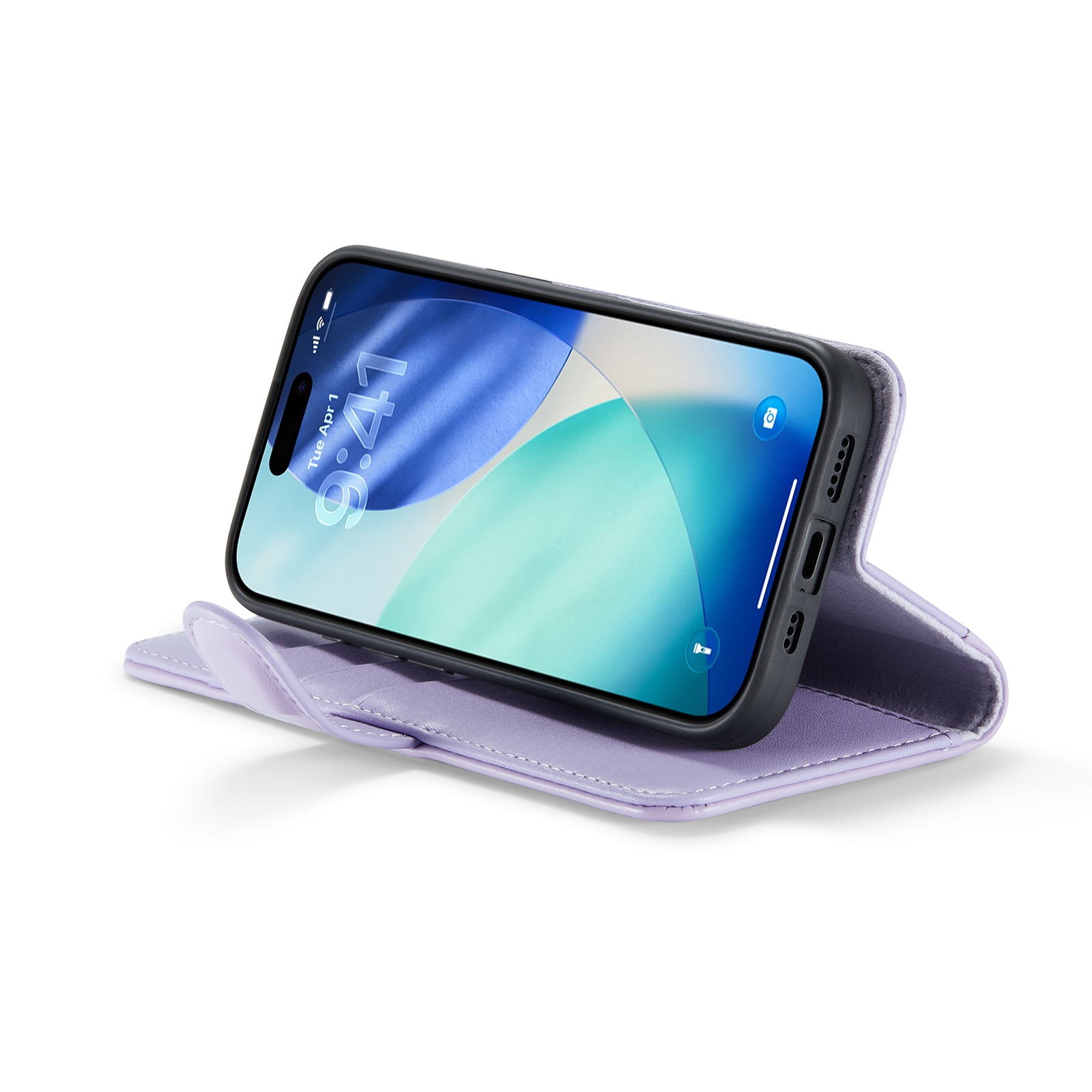 Äkta Läderfodral iPhone 17 Lila