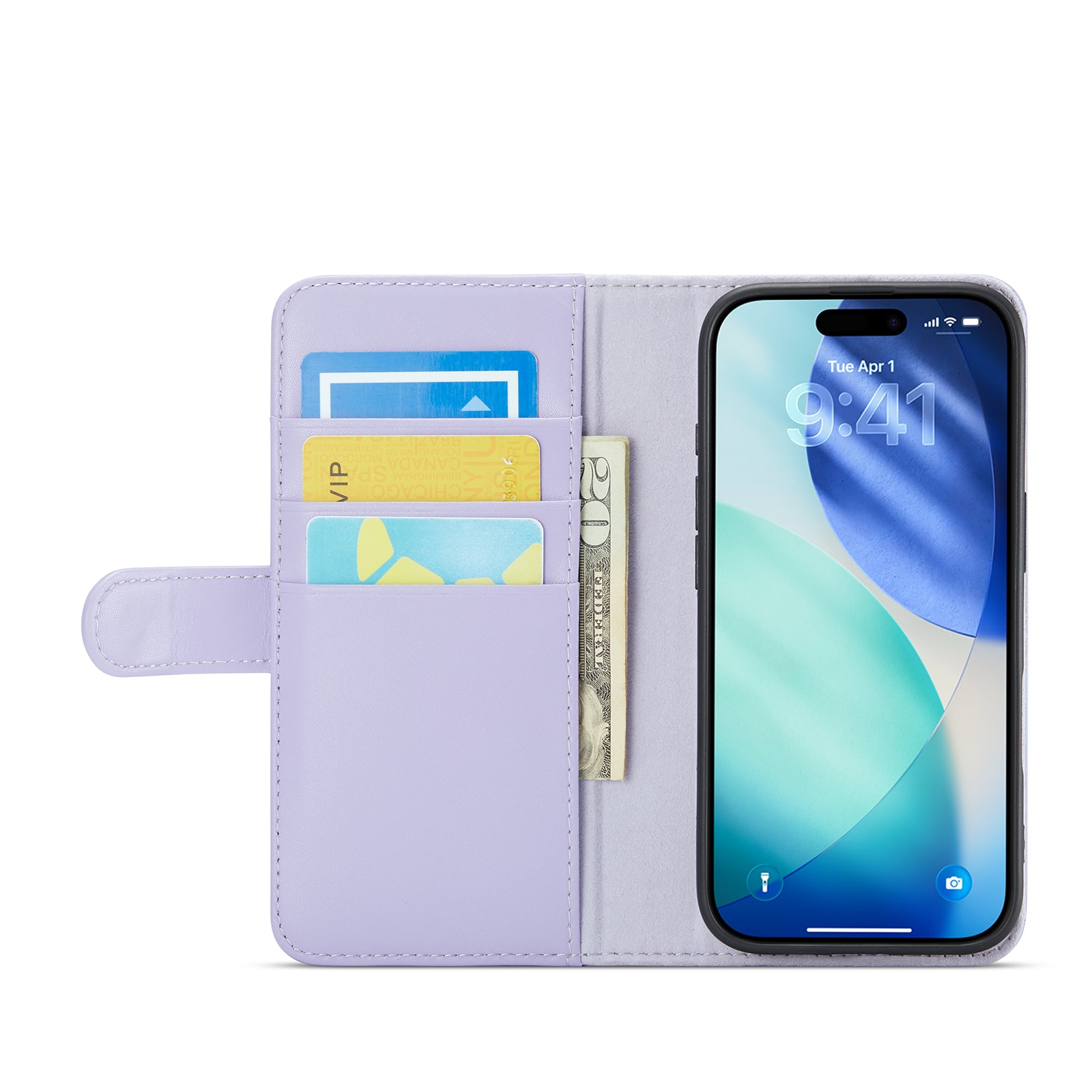 Äkta Läderfodral iPhone 17 Lila