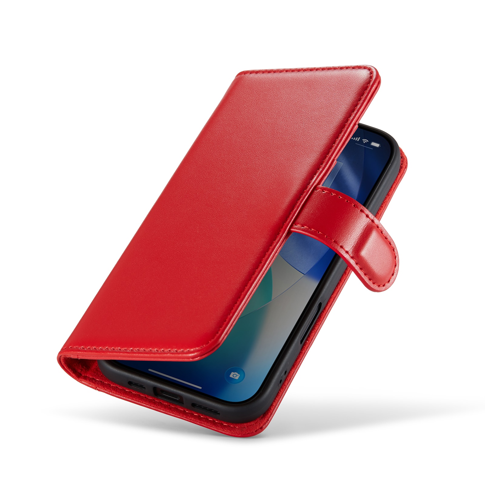 Äkta Läderfodral iPhone 17 Röd