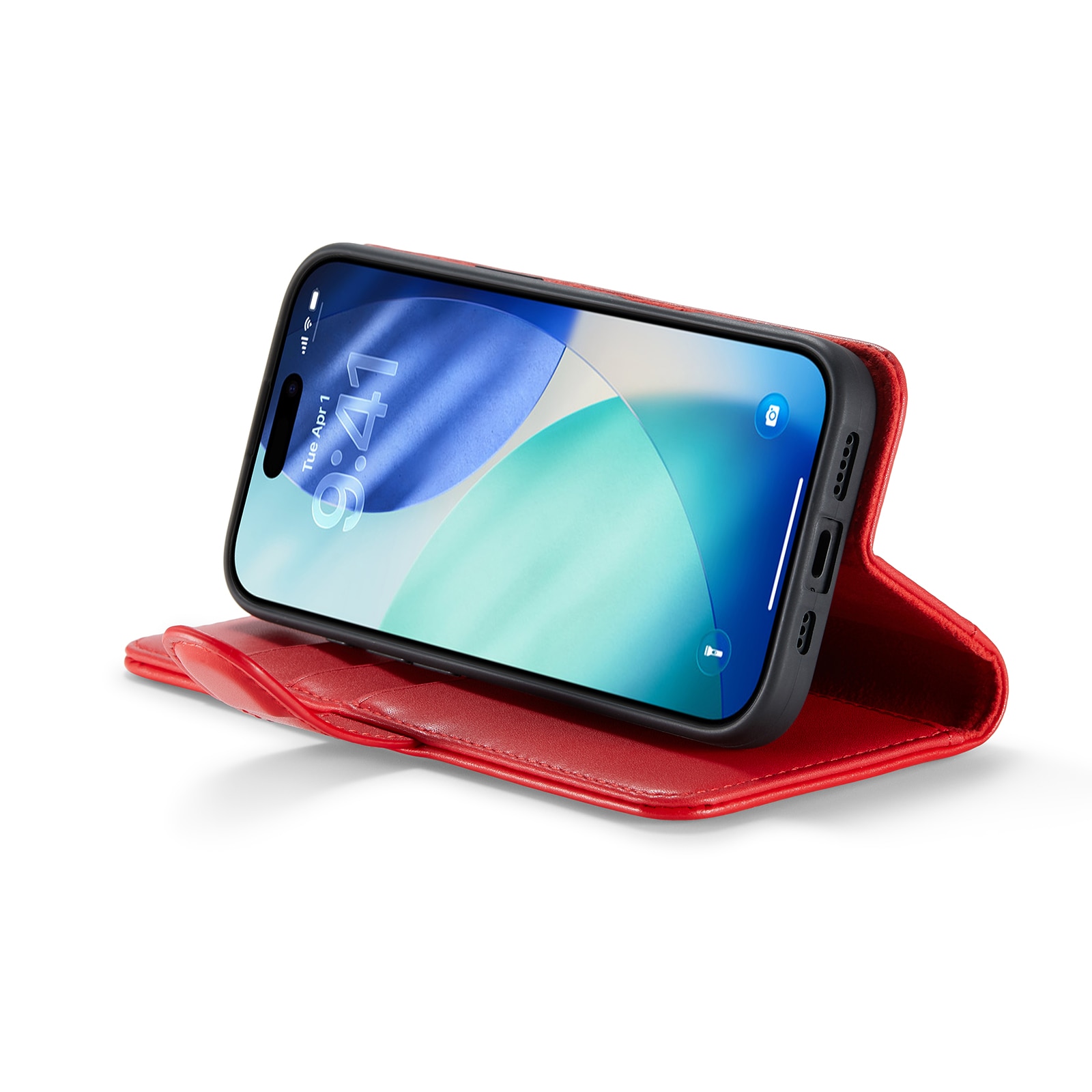 Äkta Läderfodral iPhone 17 Röd