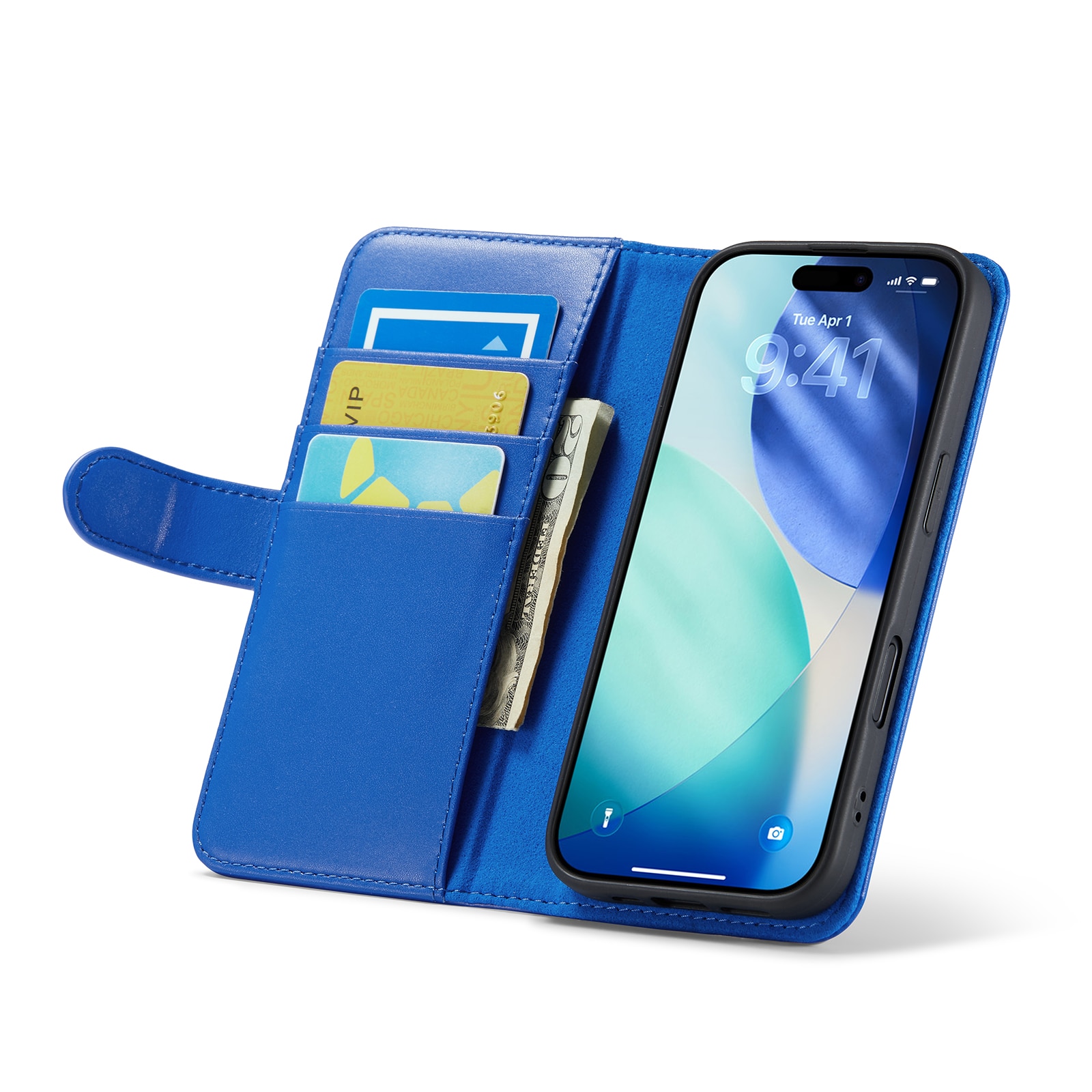 Äkta Läderfodral iPhone 17 Blå